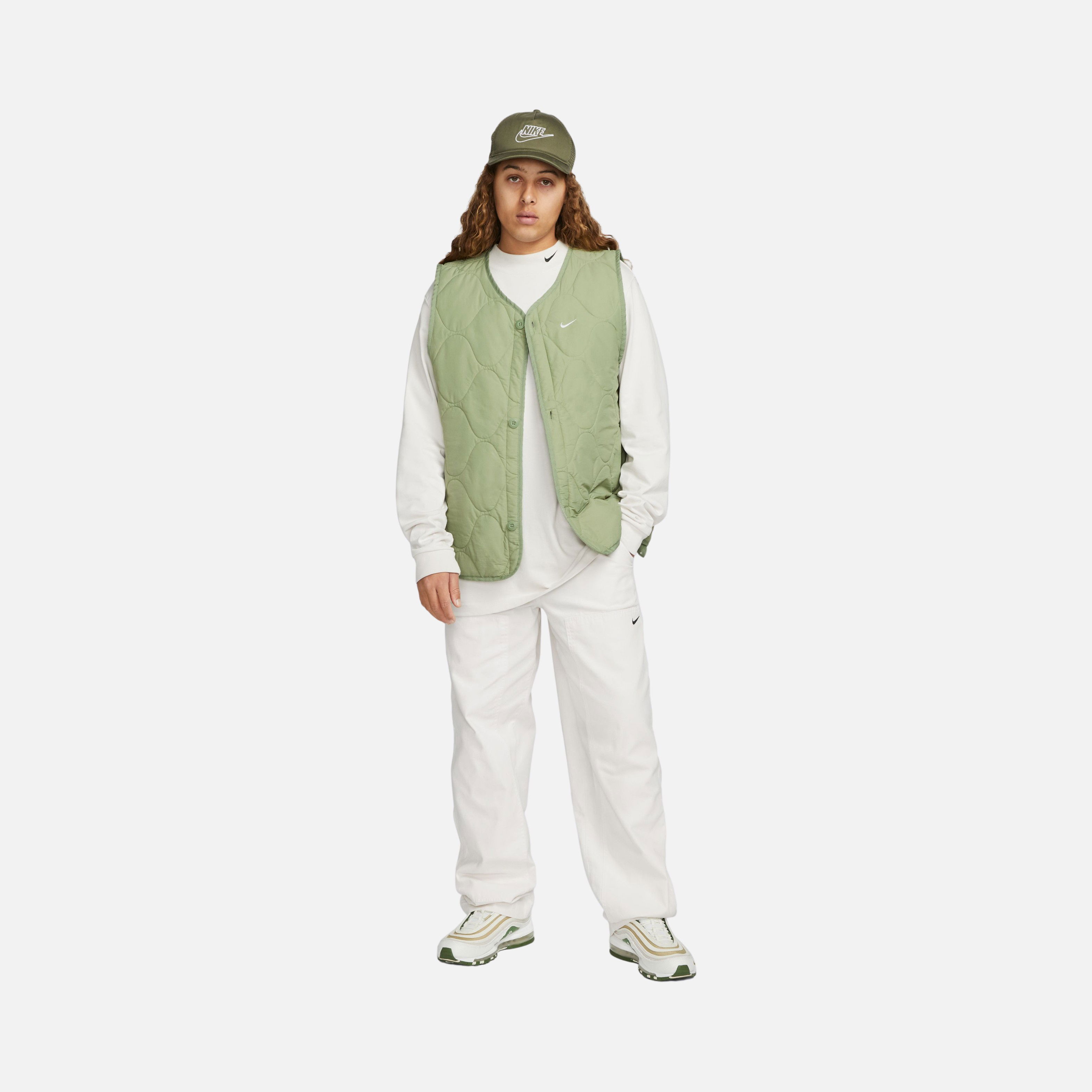 Nike Life Woven Insulated Military Quilted Full Button Erkek Yelek