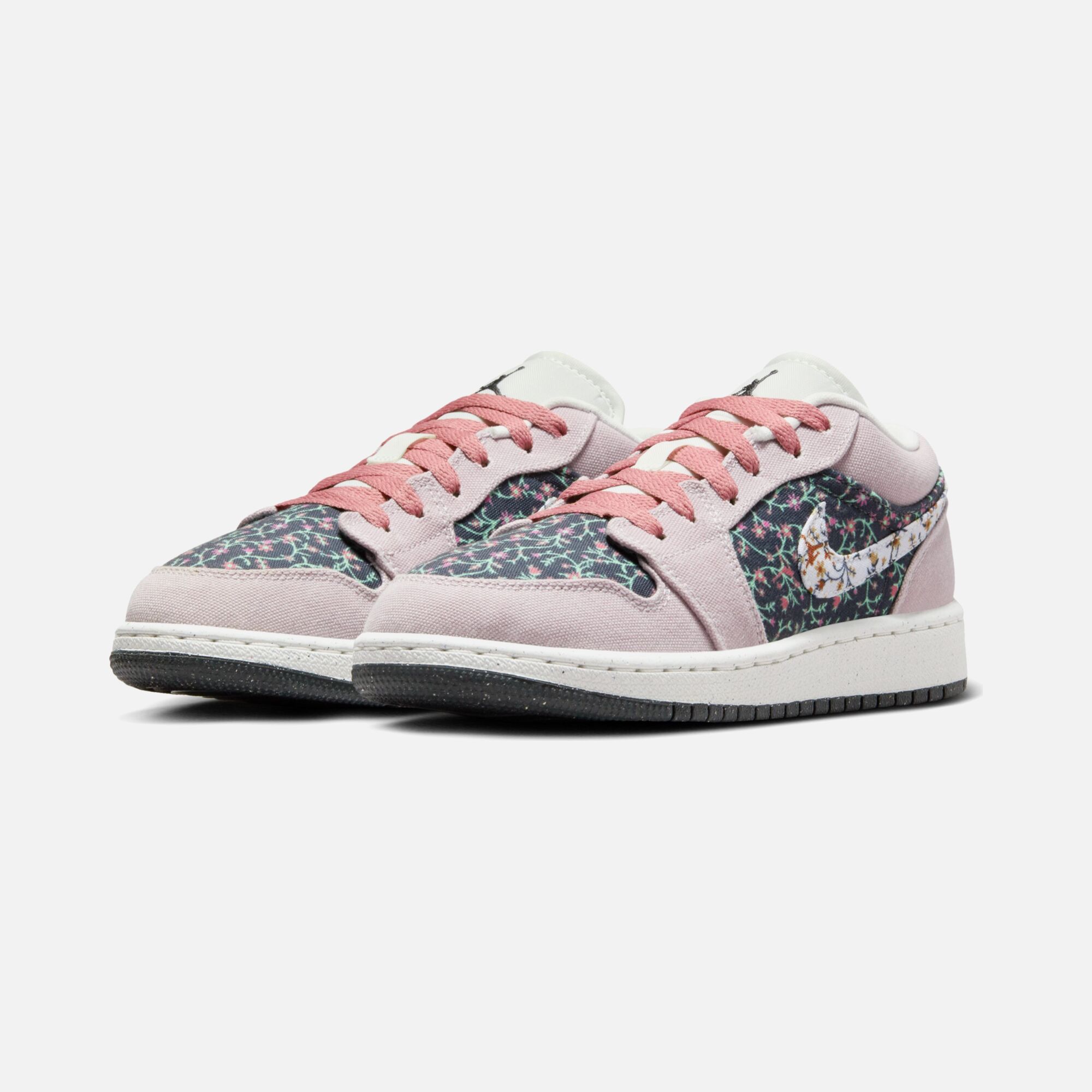 Nike Air Jordan 1 Low SE ''Floral Canvas Details'' (GS) Spor Ayakkabı