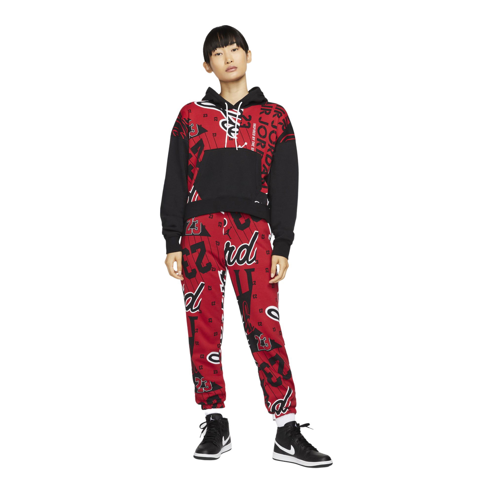 Nike Jordan Fleece All-over Printed Core Hoodie Kadın Sweatshirt