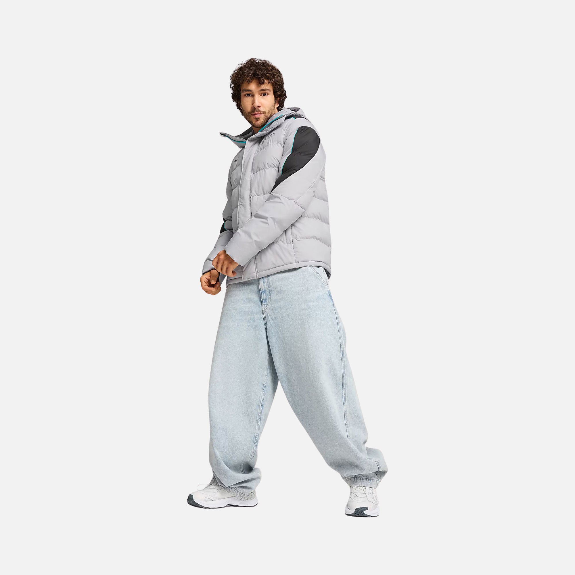 Puma Mercedes-AMG Petronas F1 MT7+ Ecolite Motorsport Padded Full-Zip Hoodie Erkek Mont