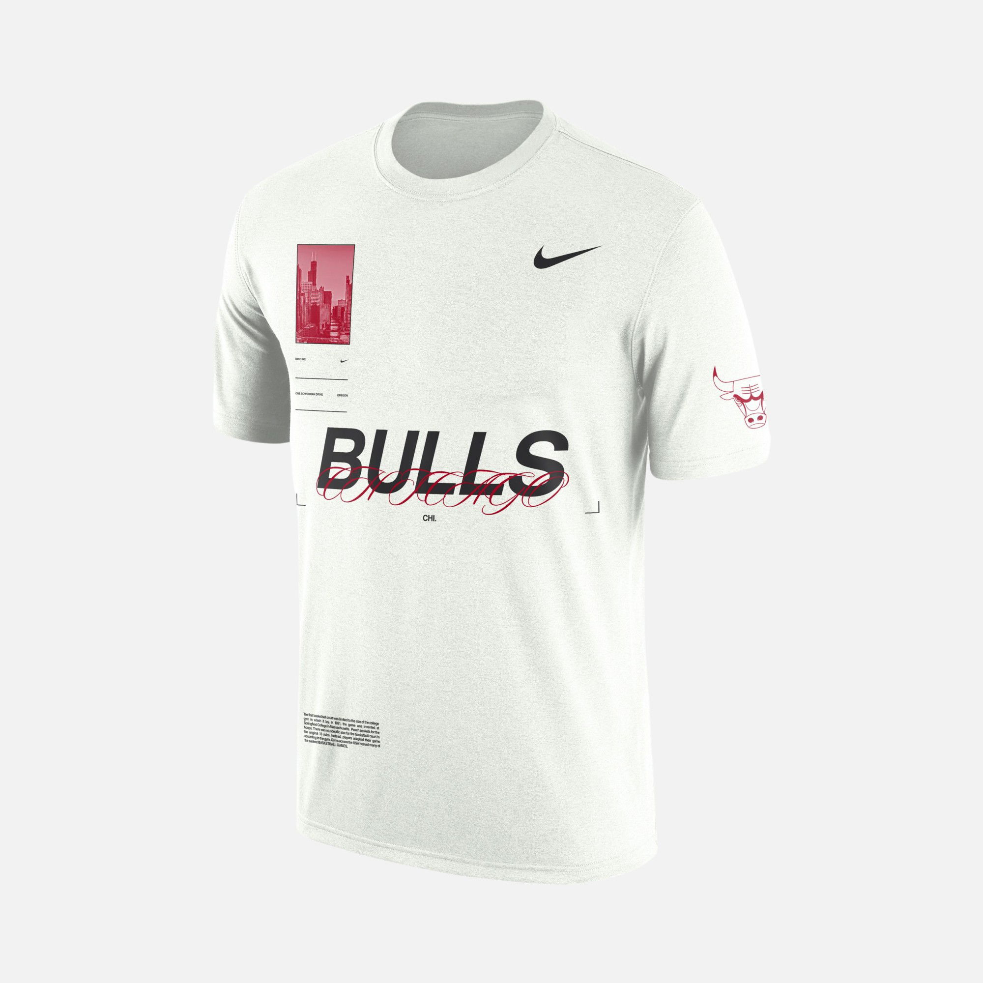 Nike Chicago Bulls Courtside NBA Max90 Short-Sleeve Erkek Tişört