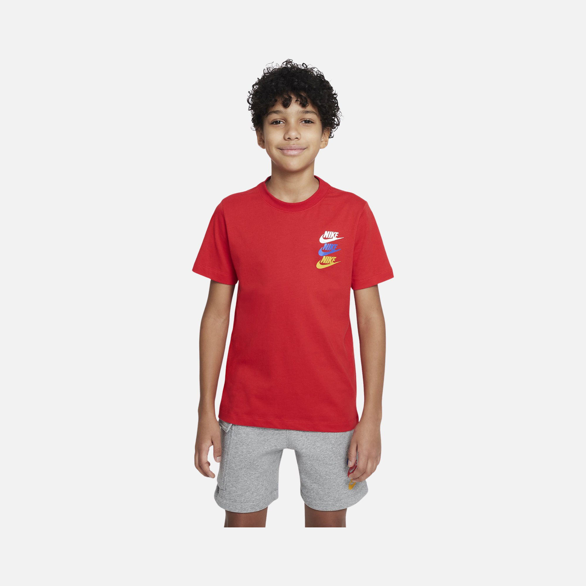Nike Sportswear Swoosh Logo Short-Sleeve (Boy's) Çocuk Tişört