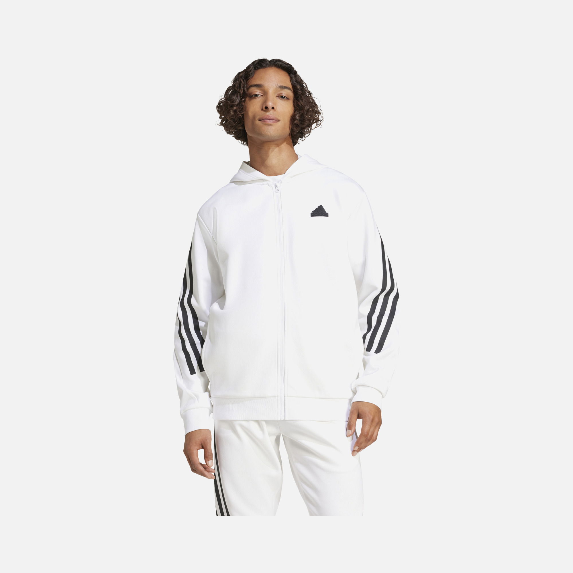 adidas Future Icons 3-Stripes Full-Zip Hoodie Erkek Sweatshirt