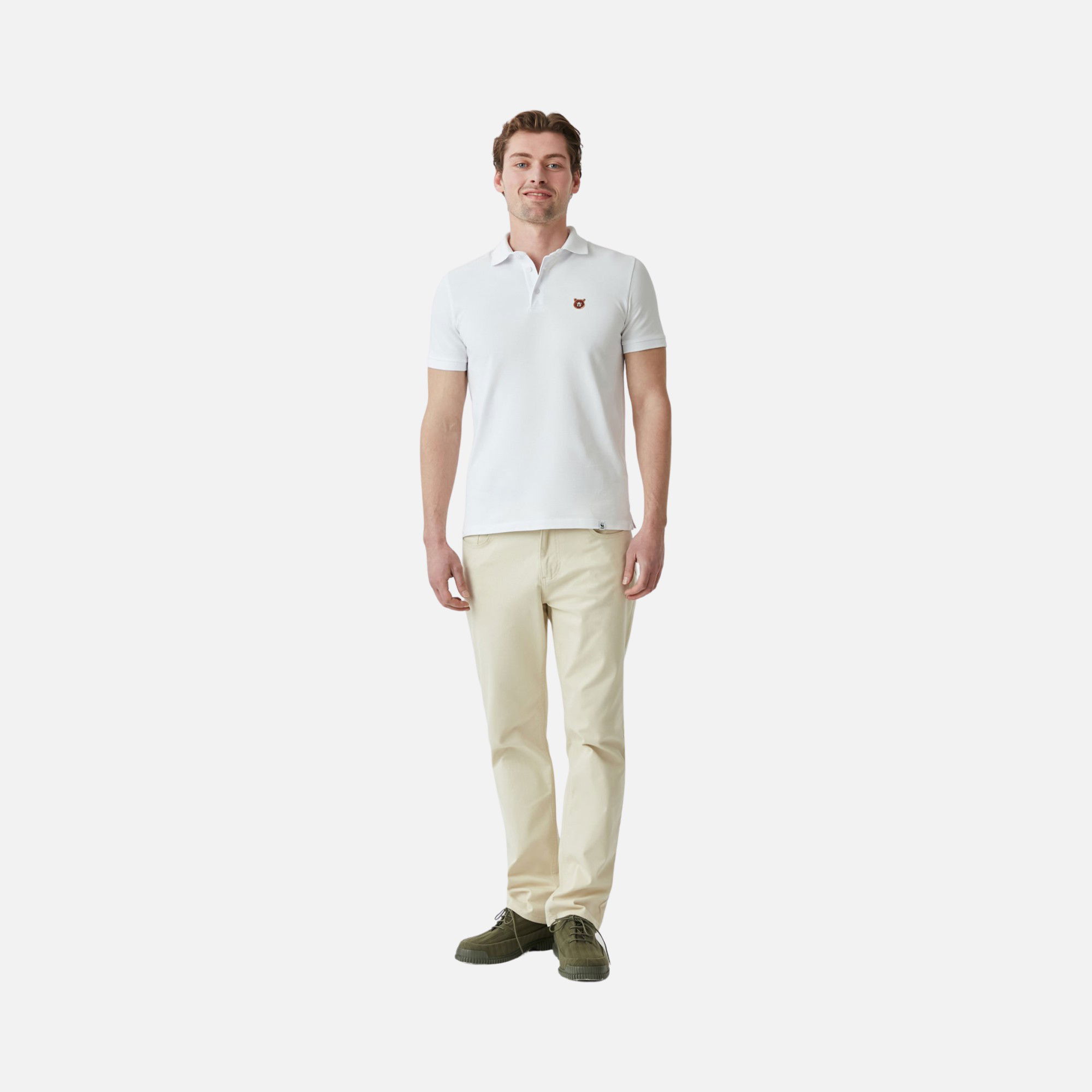 WWF Sportswear Bozayı Embroidered Regular-Fit Polo Collar Short-Sleeve Unisex Tişört