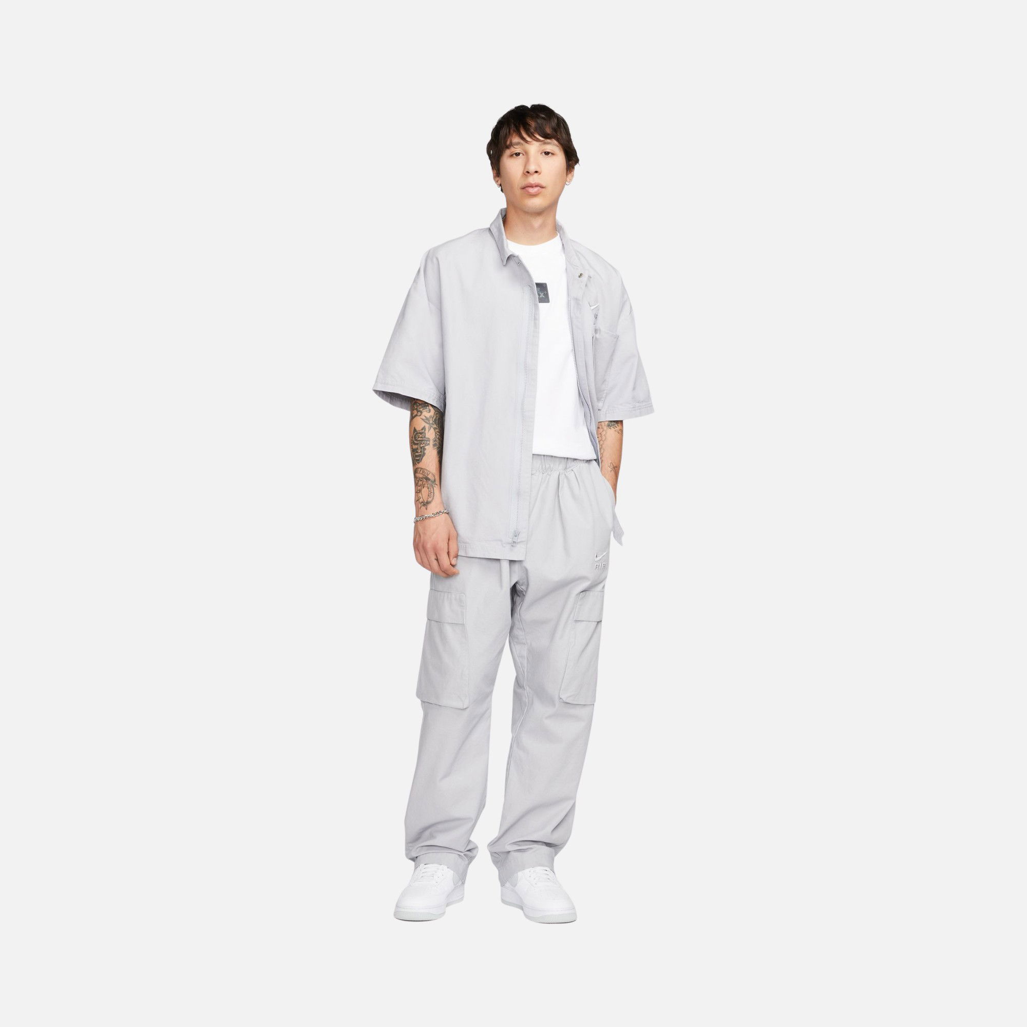 Nike Sportswear Air Woven Over Full-Zip Short-Sleeve Erkek Gömlek