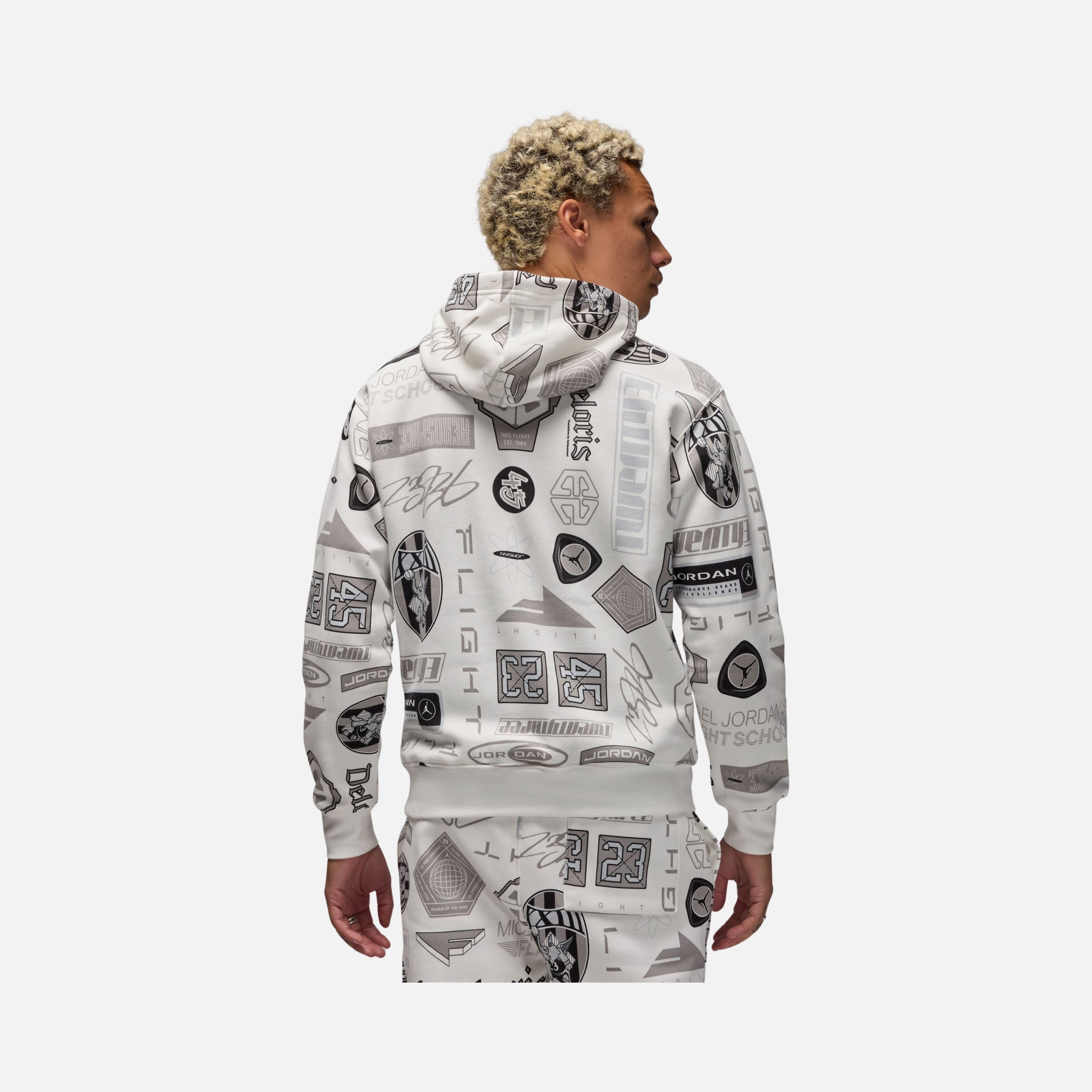 Nike Michael Jordan Essentials All Over Printed Fleece Pullover Erkek Sweatshirt