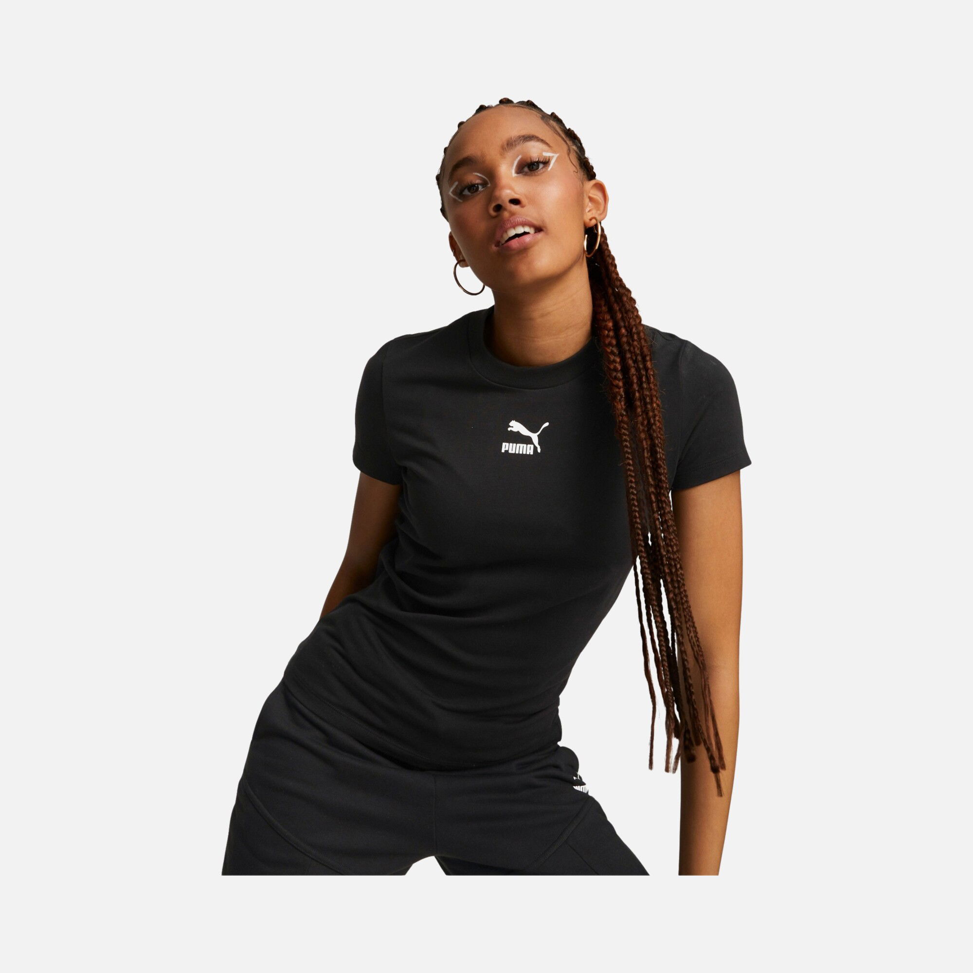 Puma Sportswear Classics Slim Short-Sleeve Kadın Tişört