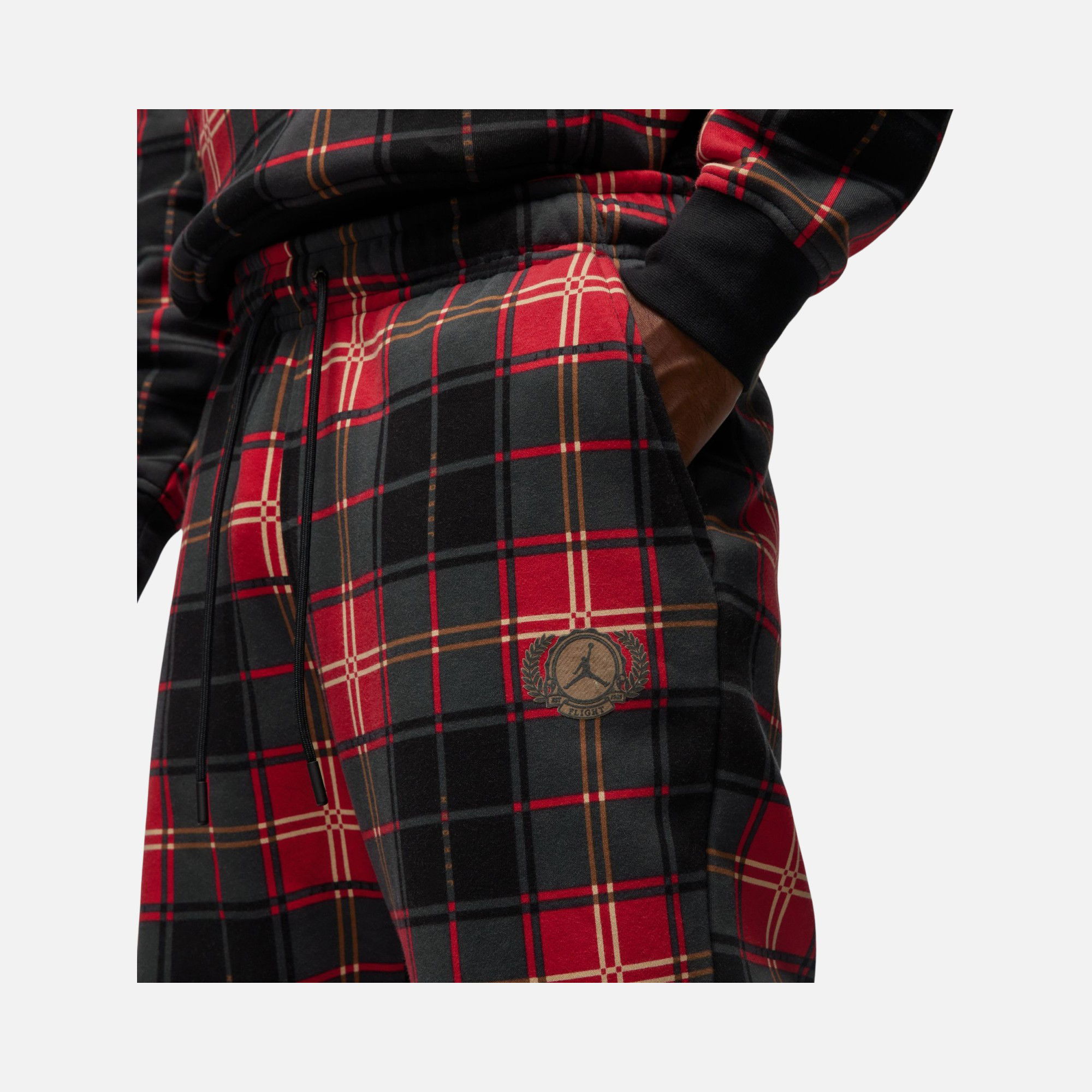 Nike Jordan Essential Flight Artist Series Plaid Fleece Erkek Eşofman Altı