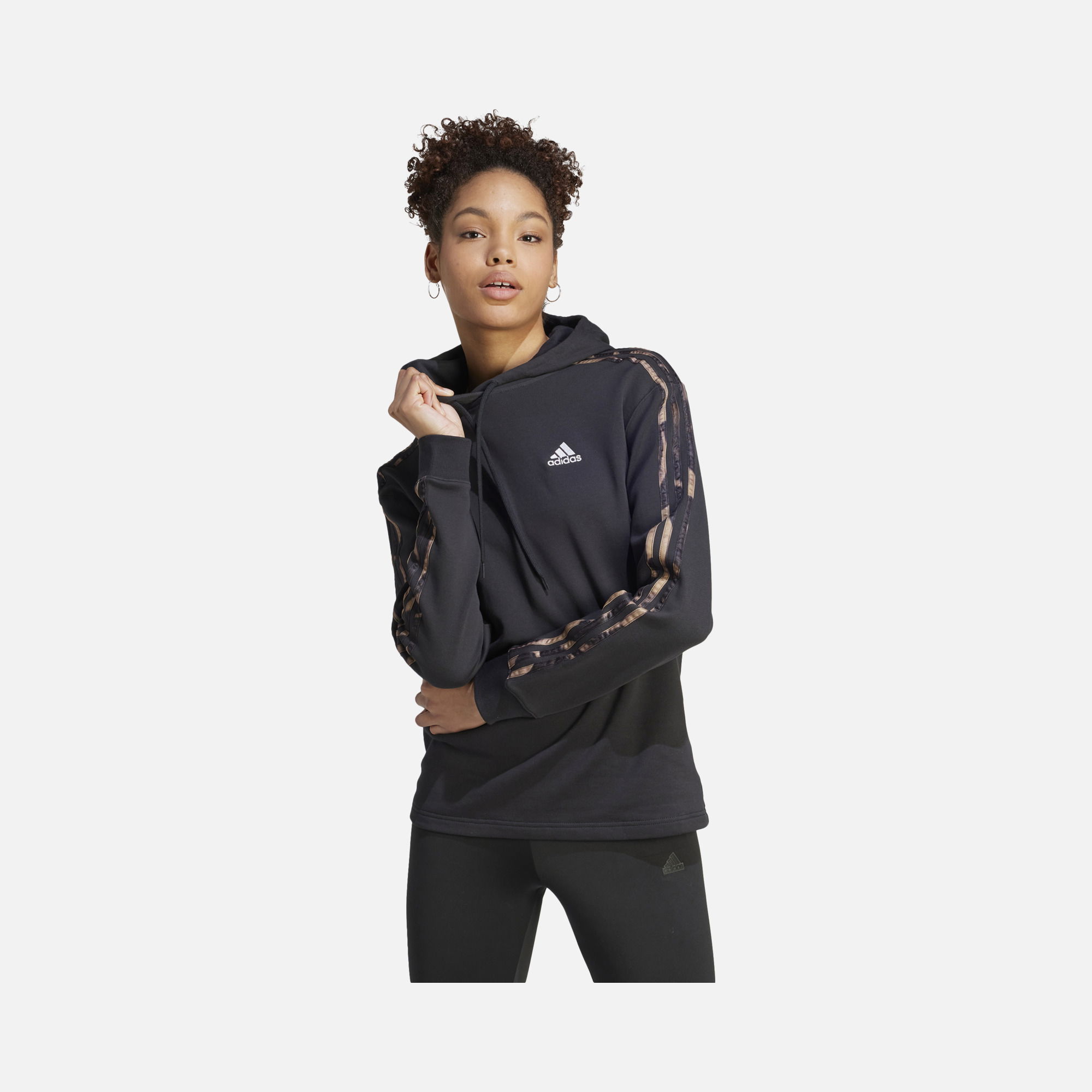 adidas Sportswear Vibrant Print 3-Stripes Hoodie Kadın Sweatshirt
