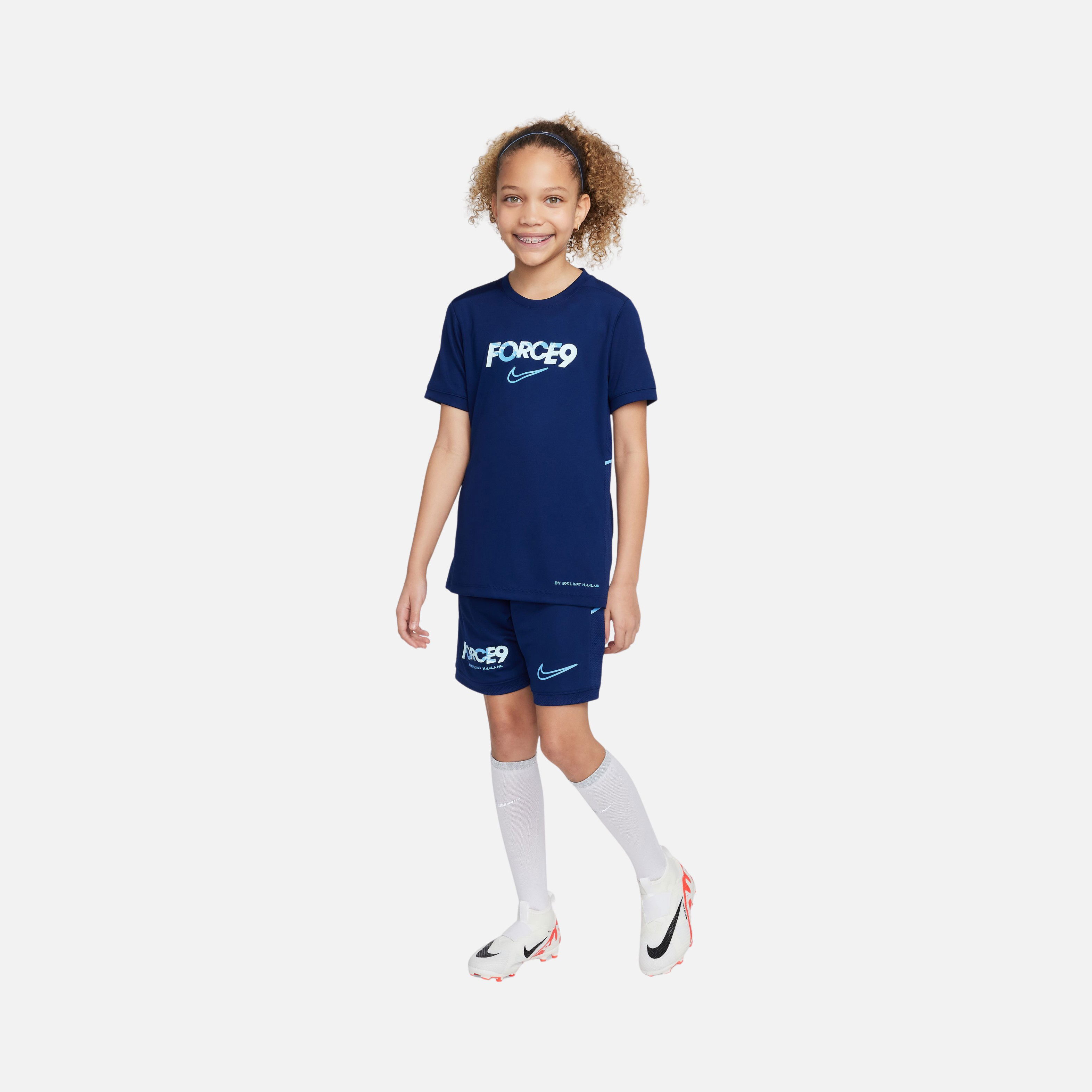 Nike Dri-Fit ''Erling Haaland Force9'' Graphic Football Academy Short-Sleeve Çocuk Forma