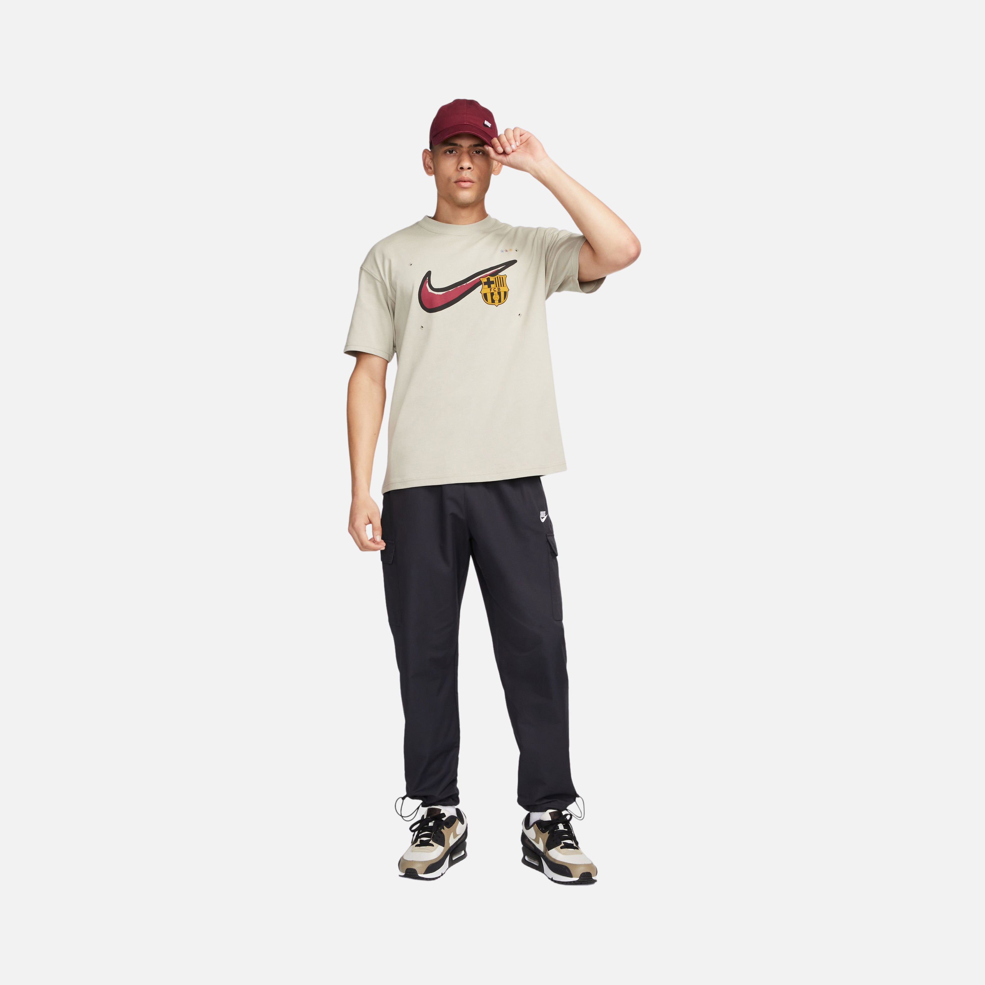Nike F.C. Barcelona Max90 Football Short-Sleeve Erkek Tişört