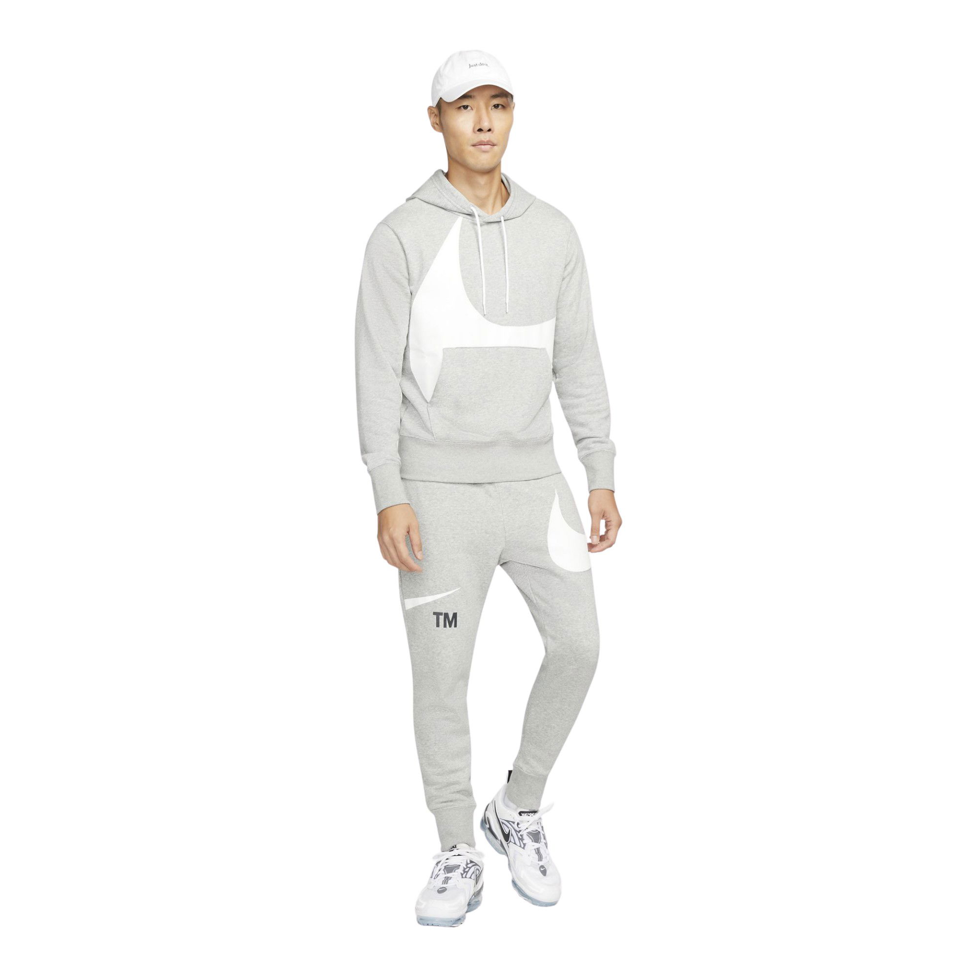 Nike Sportswear Swoosh Semi-Brushed Back Pullover Hoodie Erkek Sweatshirt