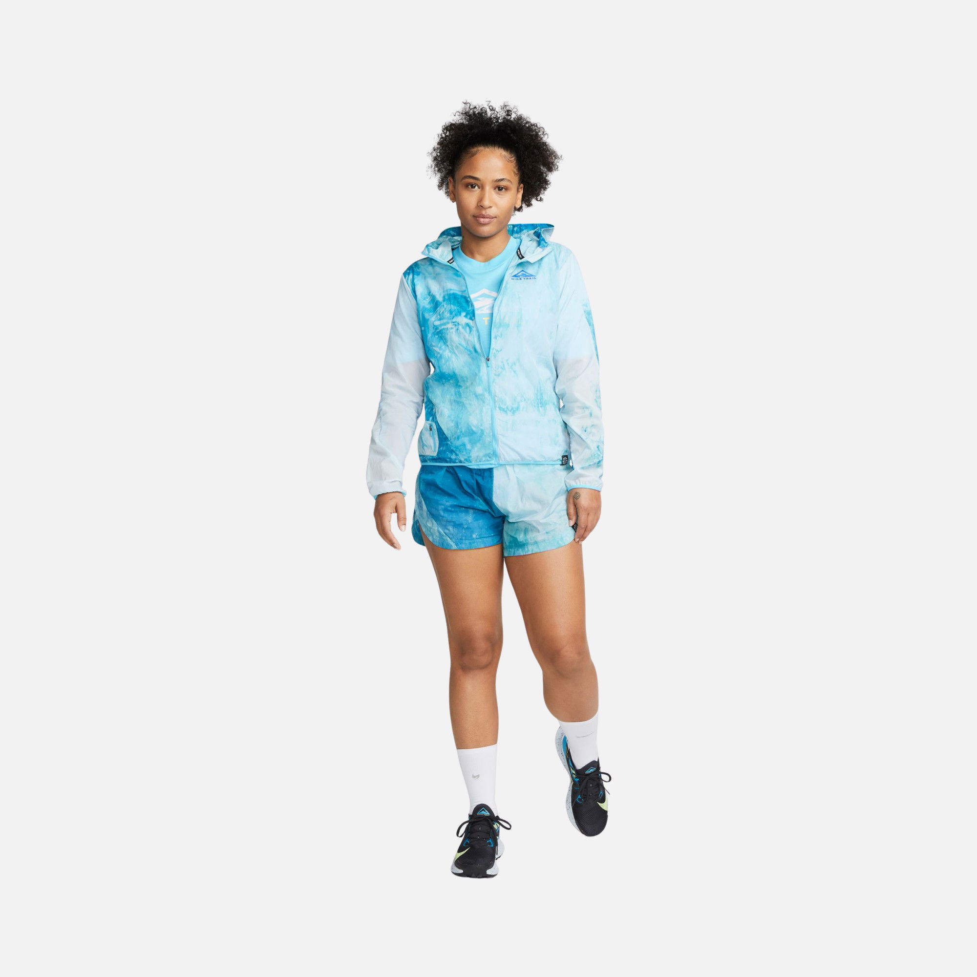 Nike Repel Trail-Running All-Over Printed Recoverable Full-Zip Hoodie Kadın Ceket