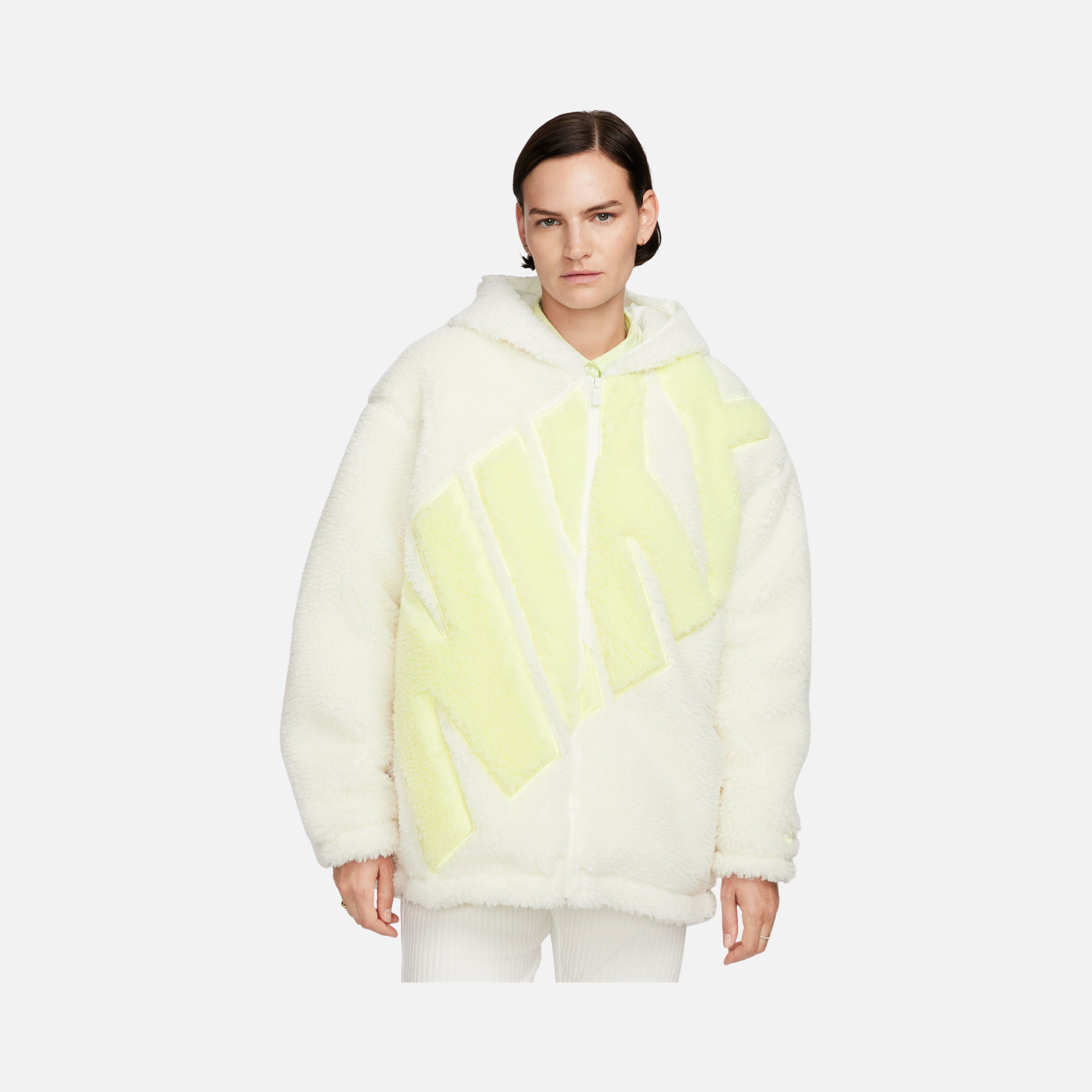 Nike Sportswear Logo High-Pile Sherpa Full-Zip Hoodie Kadın Ceket