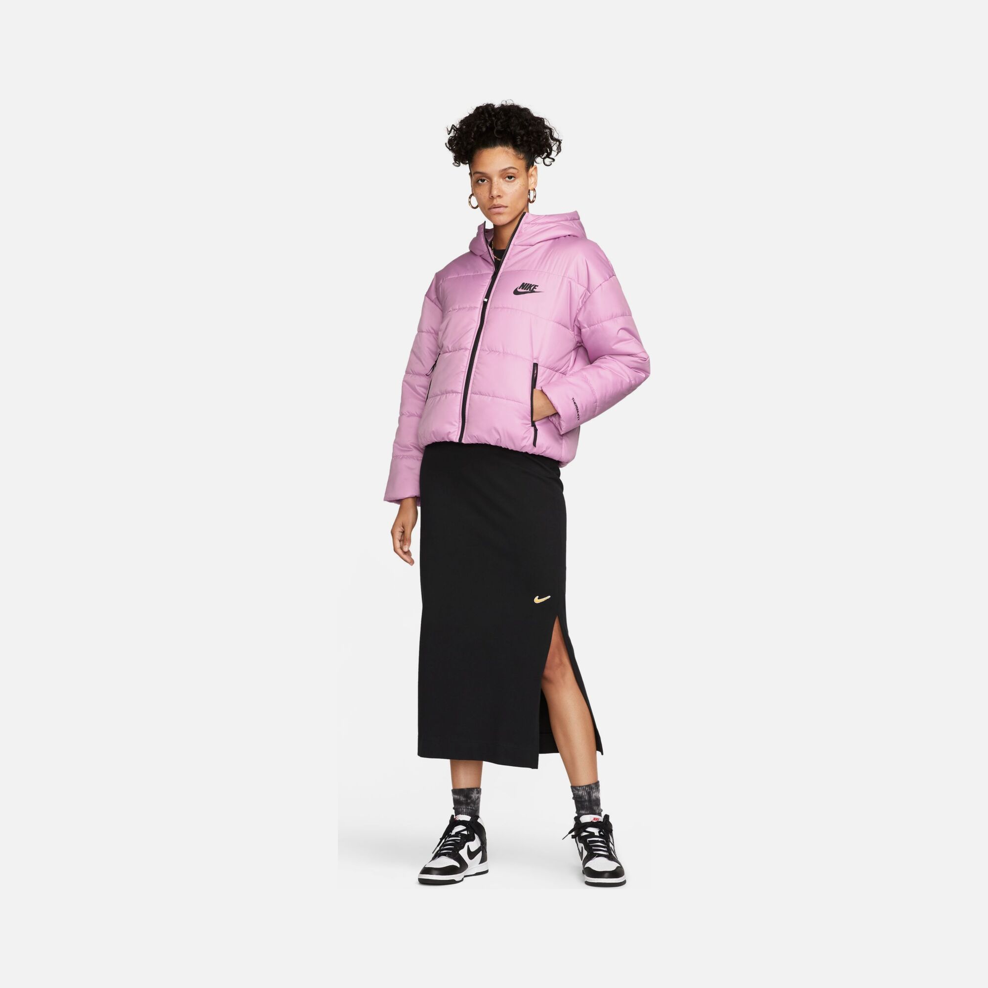 Nike Sportswear Therma-Fit Repel Synthetic-Fill Full-Zip Hoodie Kadın Mont