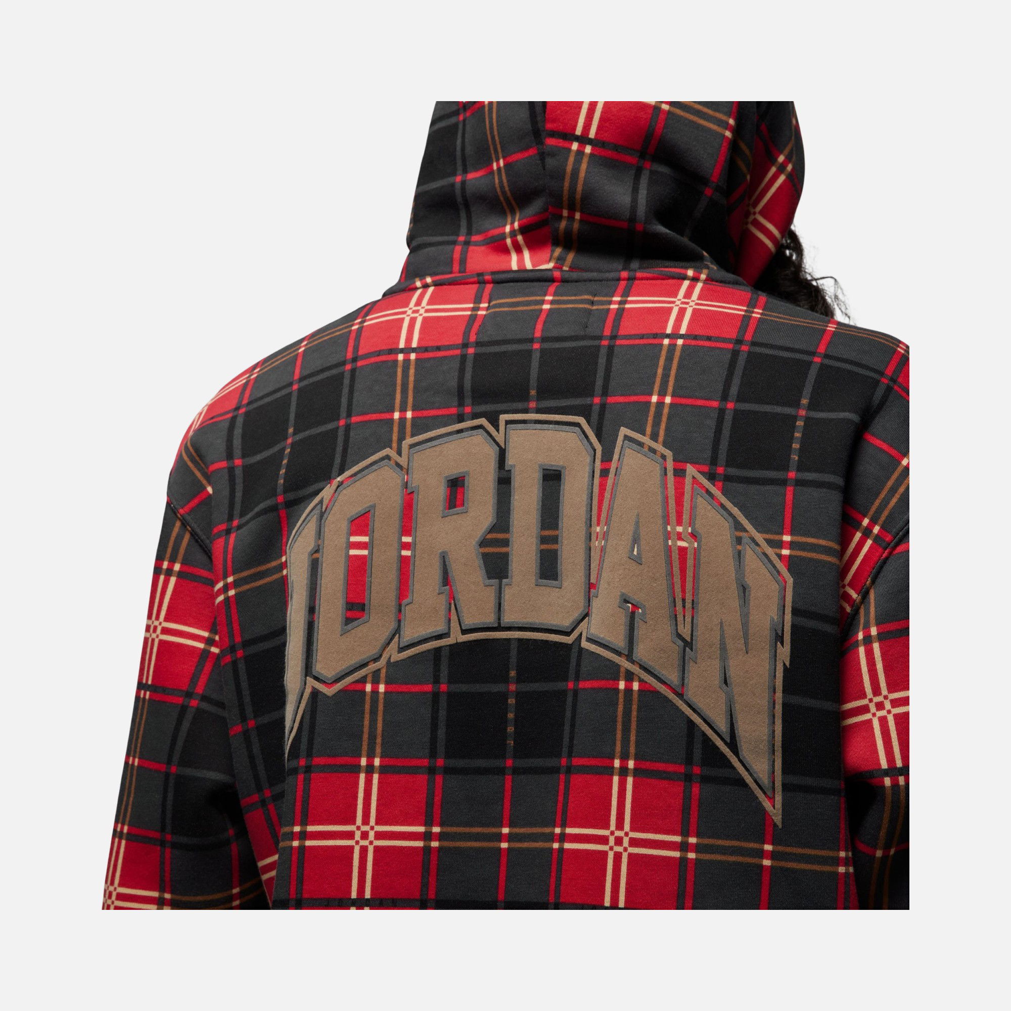 Nike Jordan Essential Flight Artist Series Plaid Fleece Crew Erkek Sweatshirt