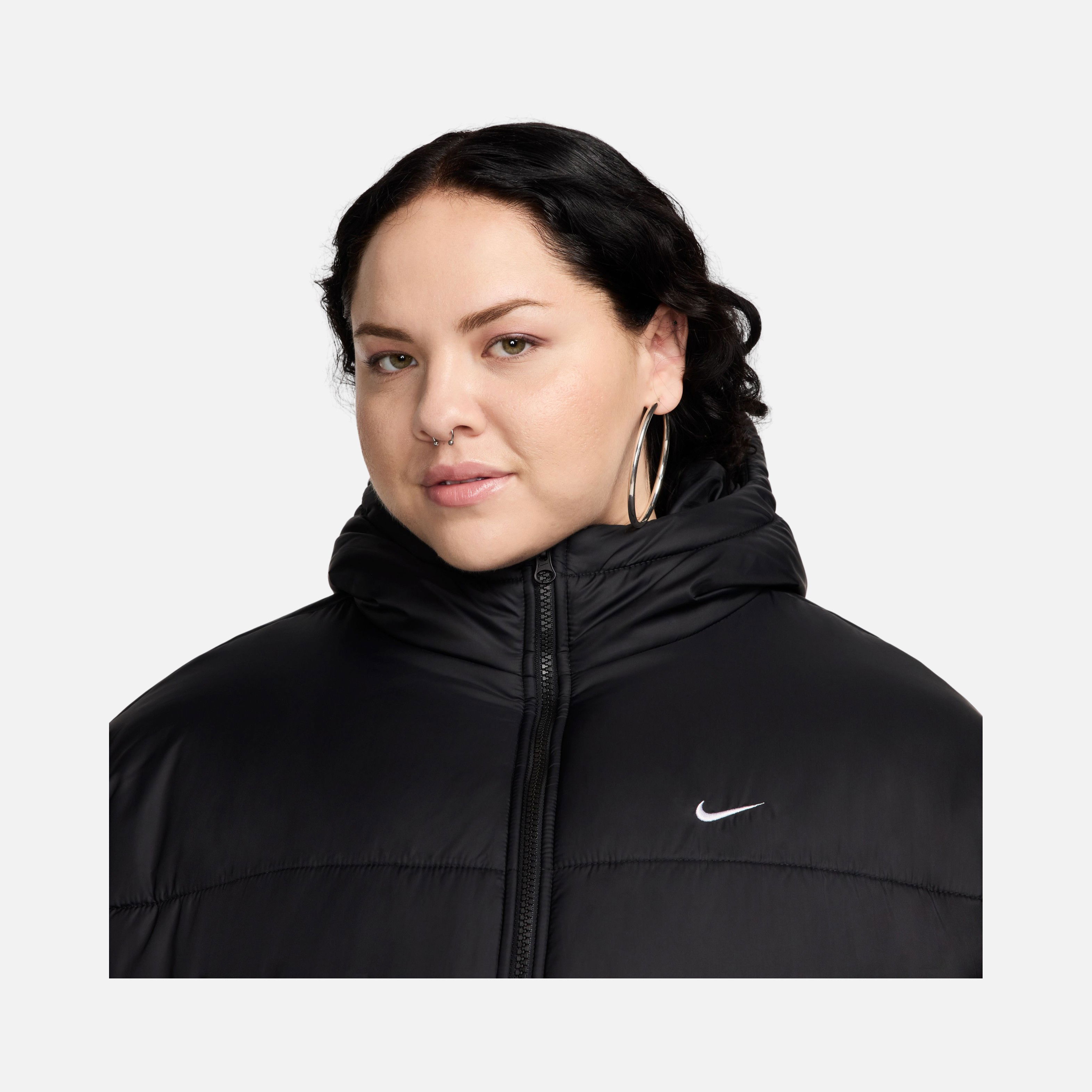 Nike Sportswear Classic Puffer Therma-Fit Loose Full-Zip Hoodie (Plus Size) Kadın Parka