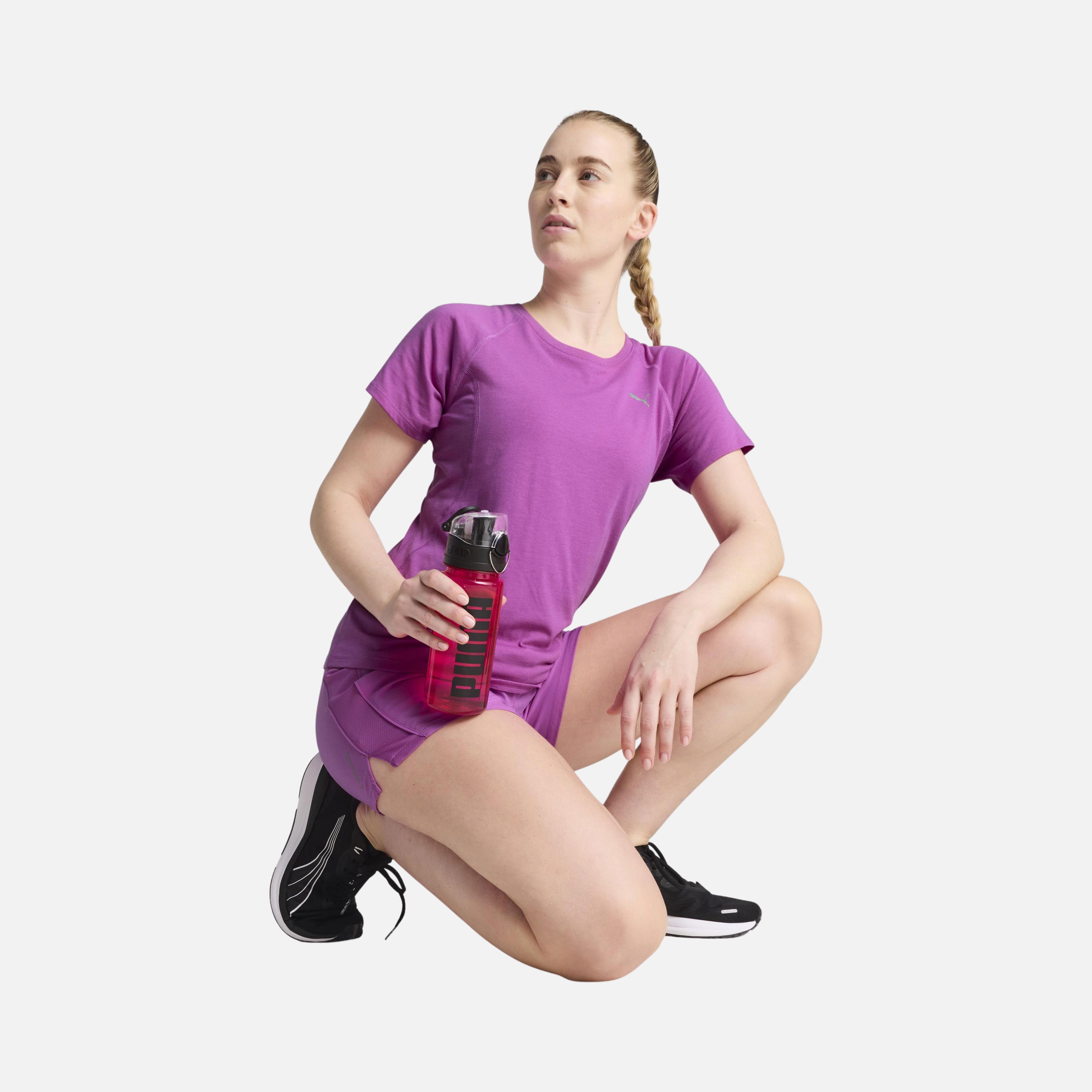 Puma Run Velocity Tri Blend Running Short-Sleeve Kadın Tişört