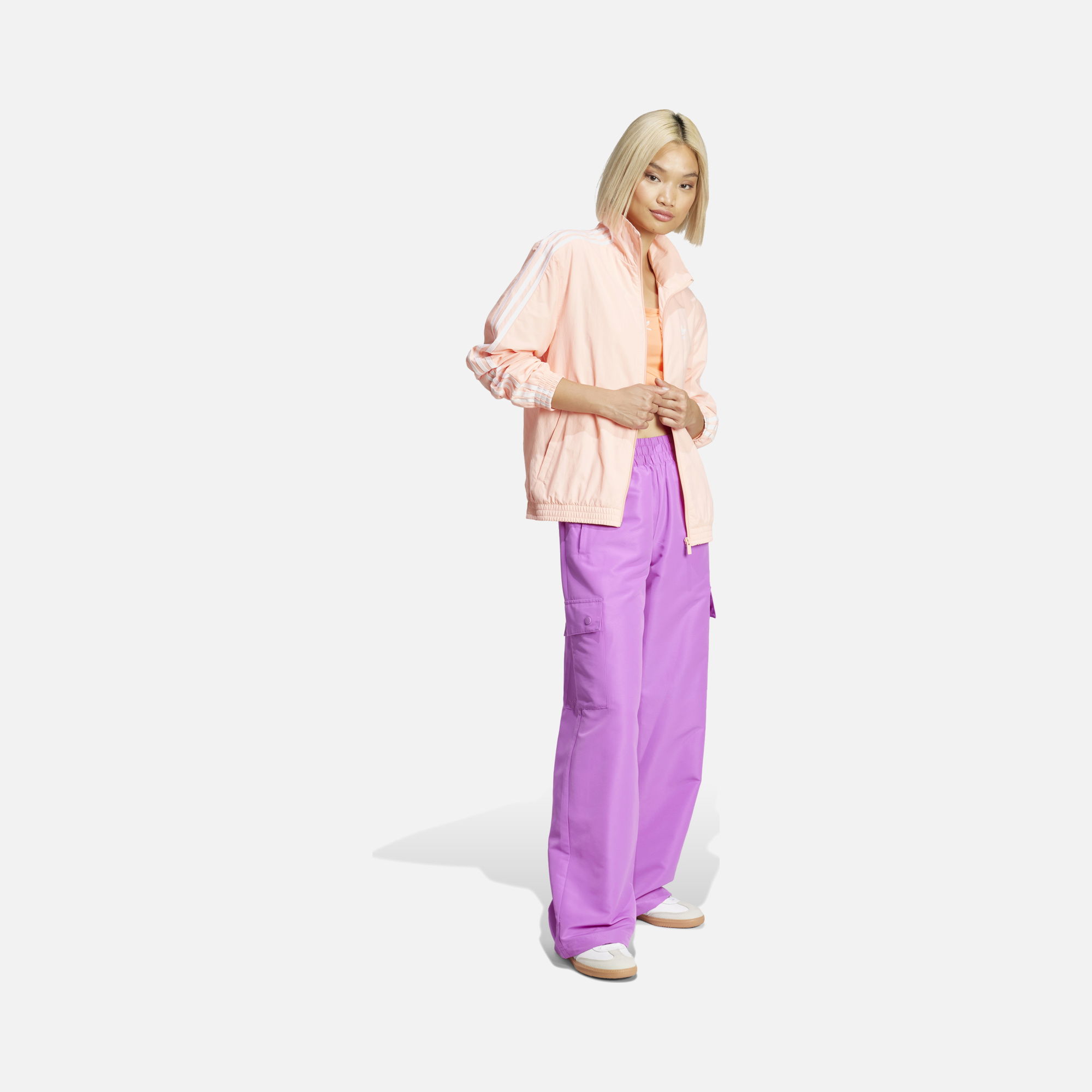 adidas Originals 3-Stripes Woven Fabric Full-Zip Kadın