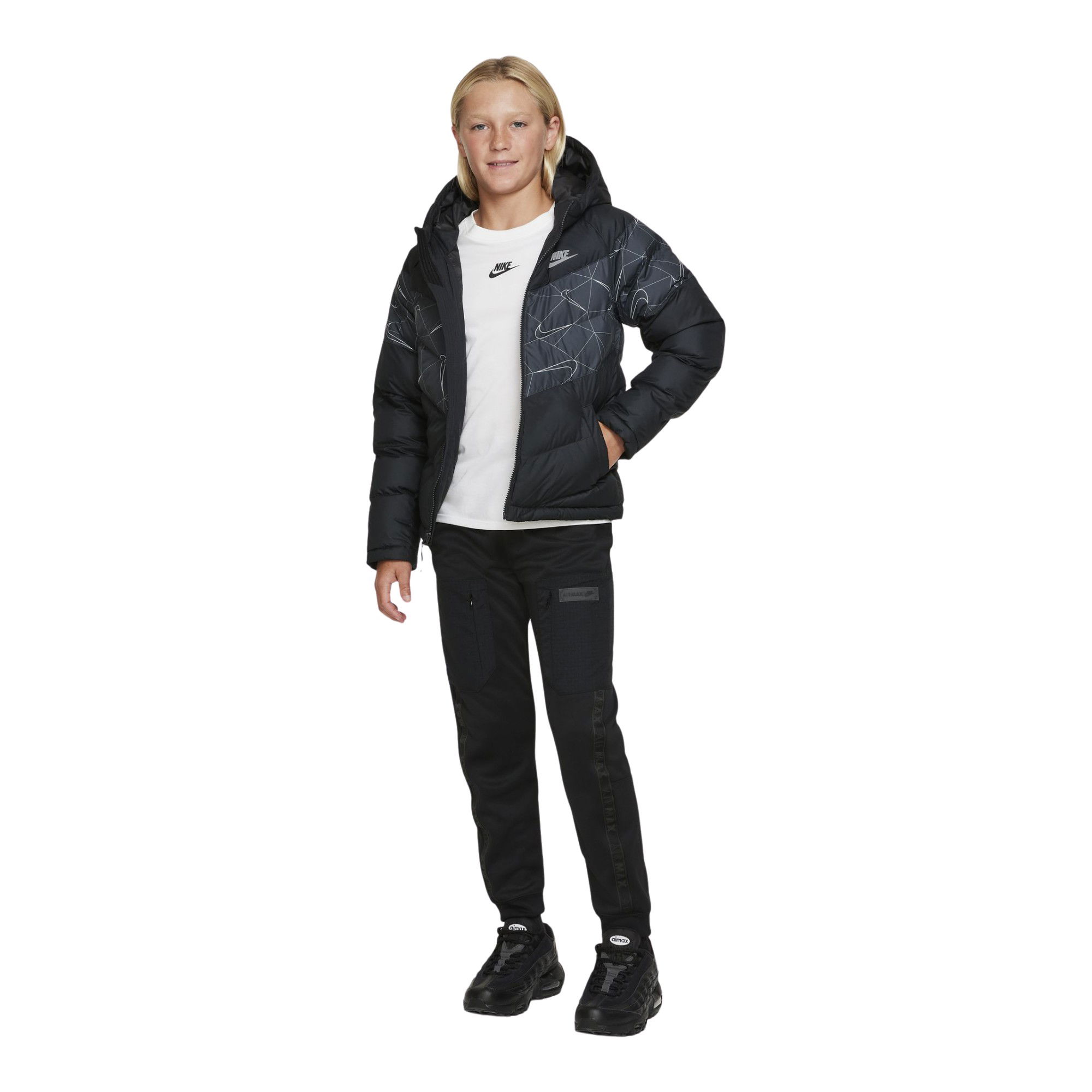 Nike Sportswear Synthetic-Fill Full-Zip Hoodie (Boys') Çocuk Mont