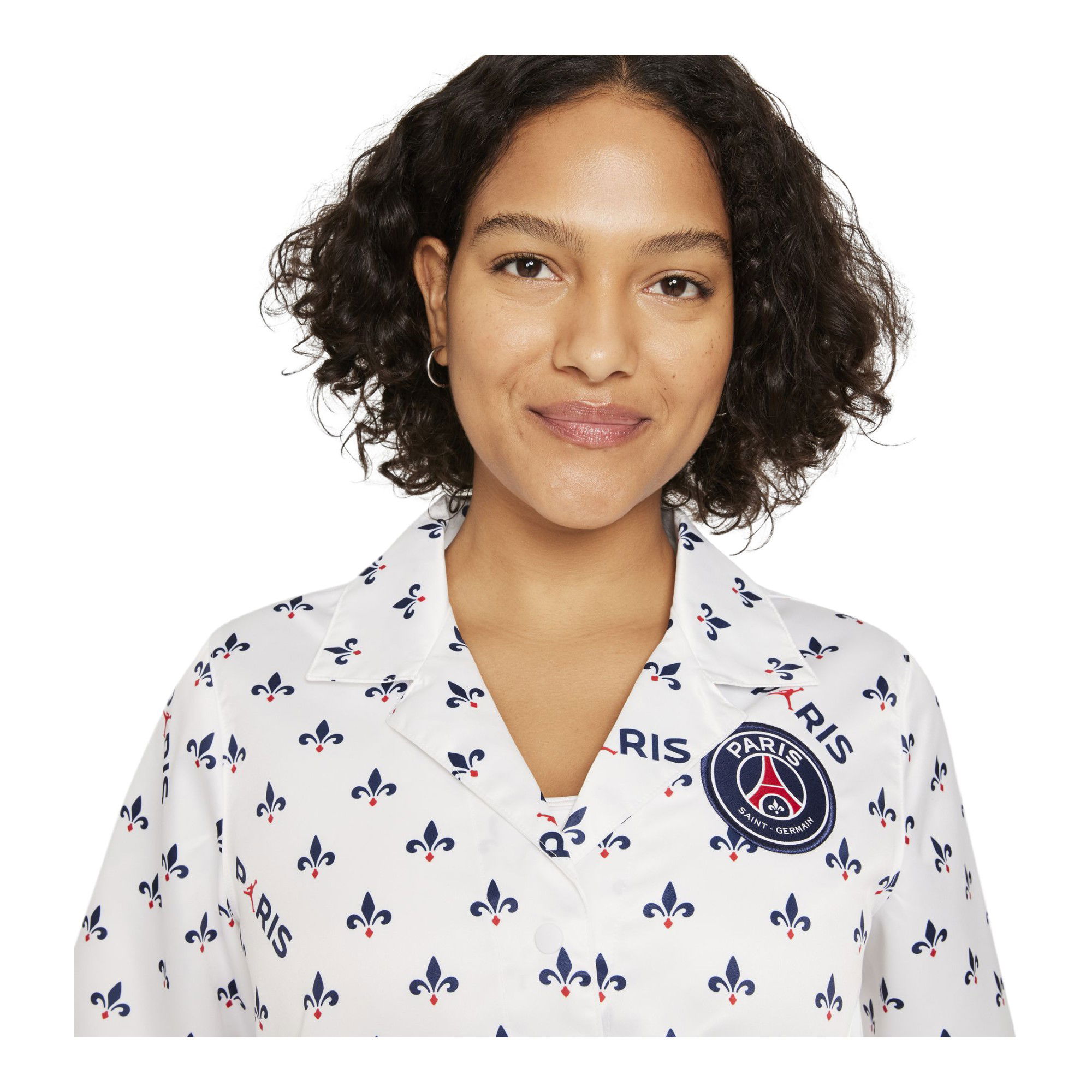 Nike Jordan Paris Saint-Germain AOP Short-Sleeve Polo Kadın Tişört