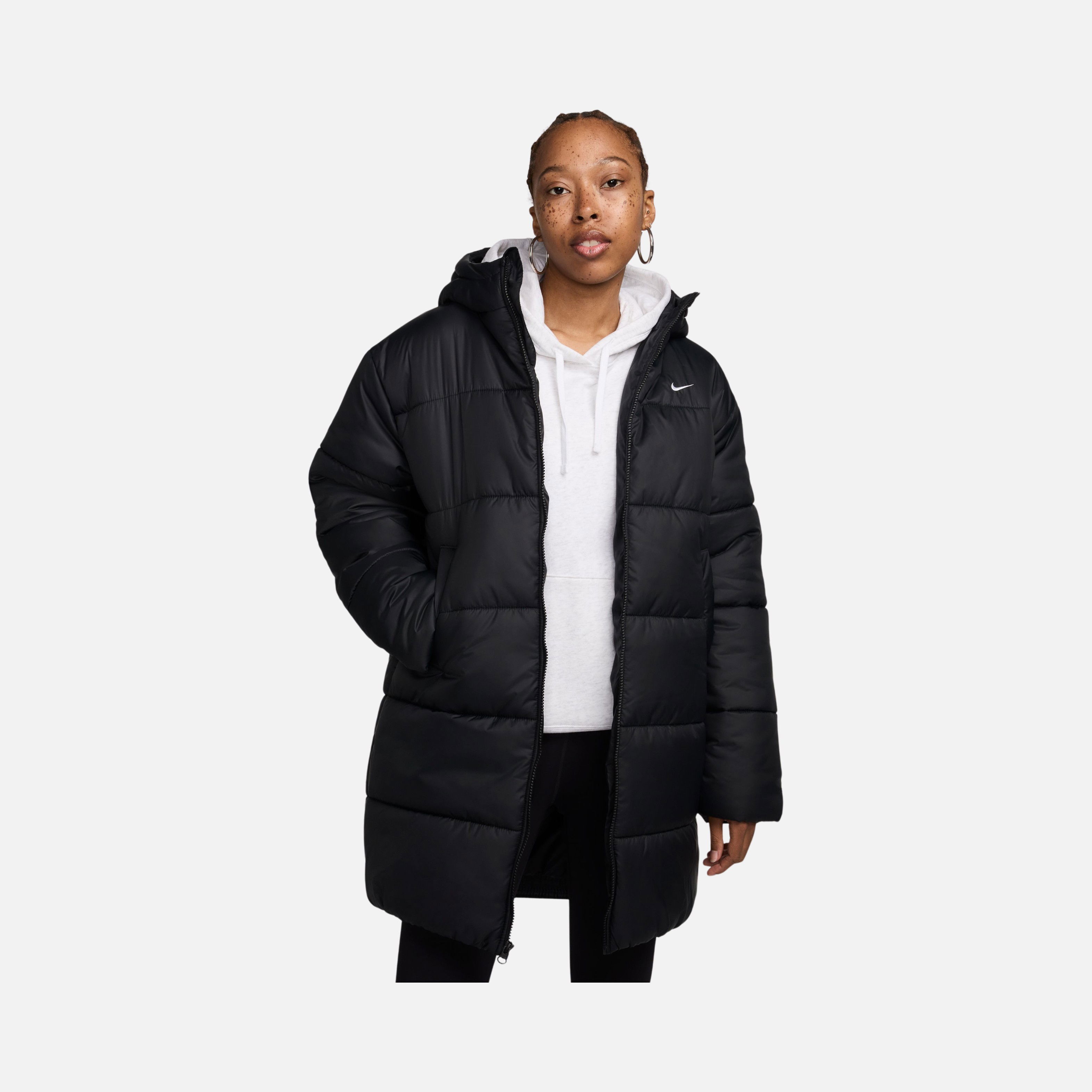 Nike Sportswear Classic Puffer Therma-Fit Loose Full-Zip Hoodie Kadın Parka