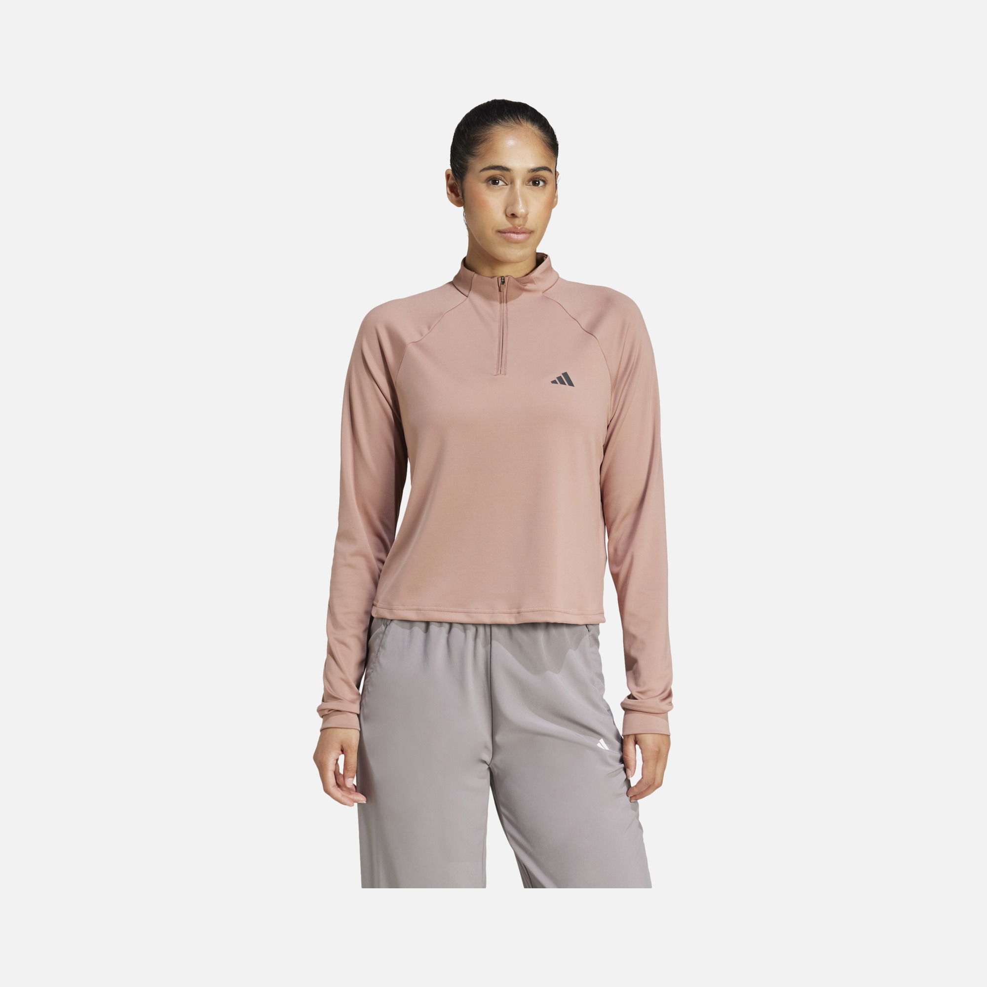 adidas AEROREADY Train Essentials Minimal Branding 1/4-Zip Cover Up Gym & Training Kadın Sweatshirt