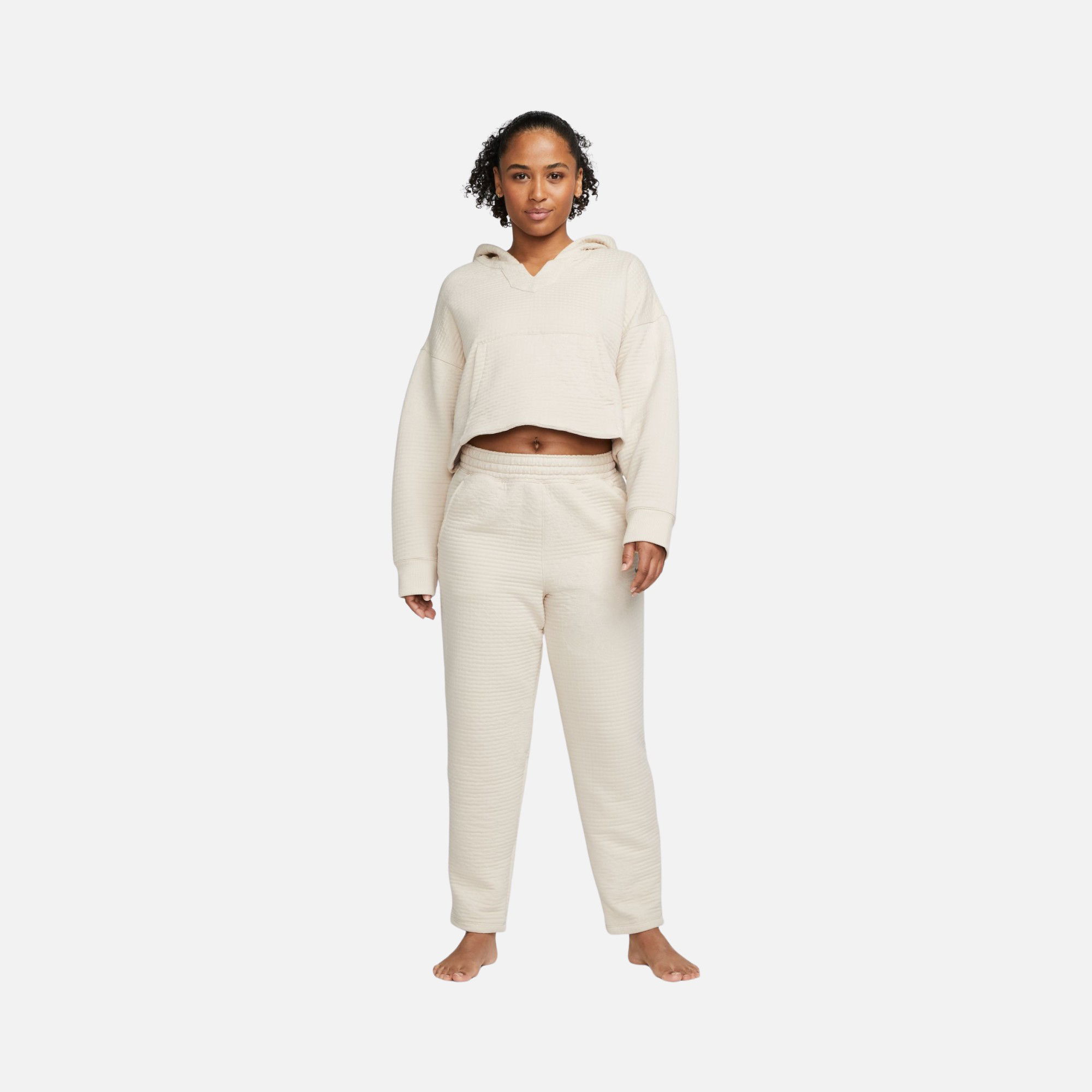 Nike Yoga Luxe Therma-Fit Jacquard Fleece Bottom Kadın Eşofman Altı