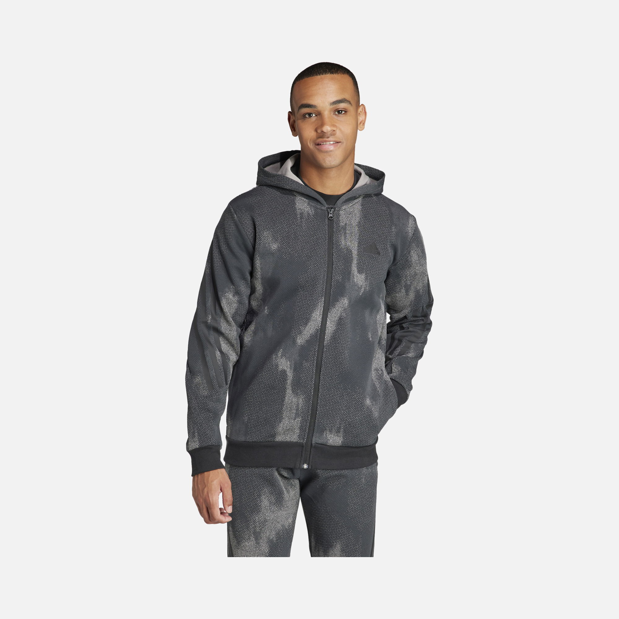 adidas Future Icons 3-Stripes Full-Zip Hoodie Erkek Sweatshirt