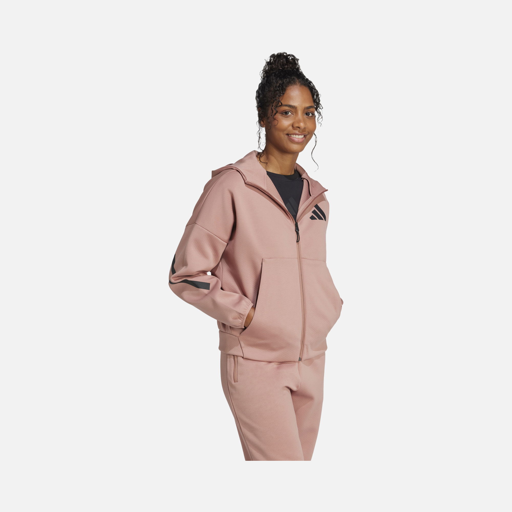 adidas Sportswear Z.N.E. Primeknit Fabric Full-Zip Hoodie Kadın Sweatshirt