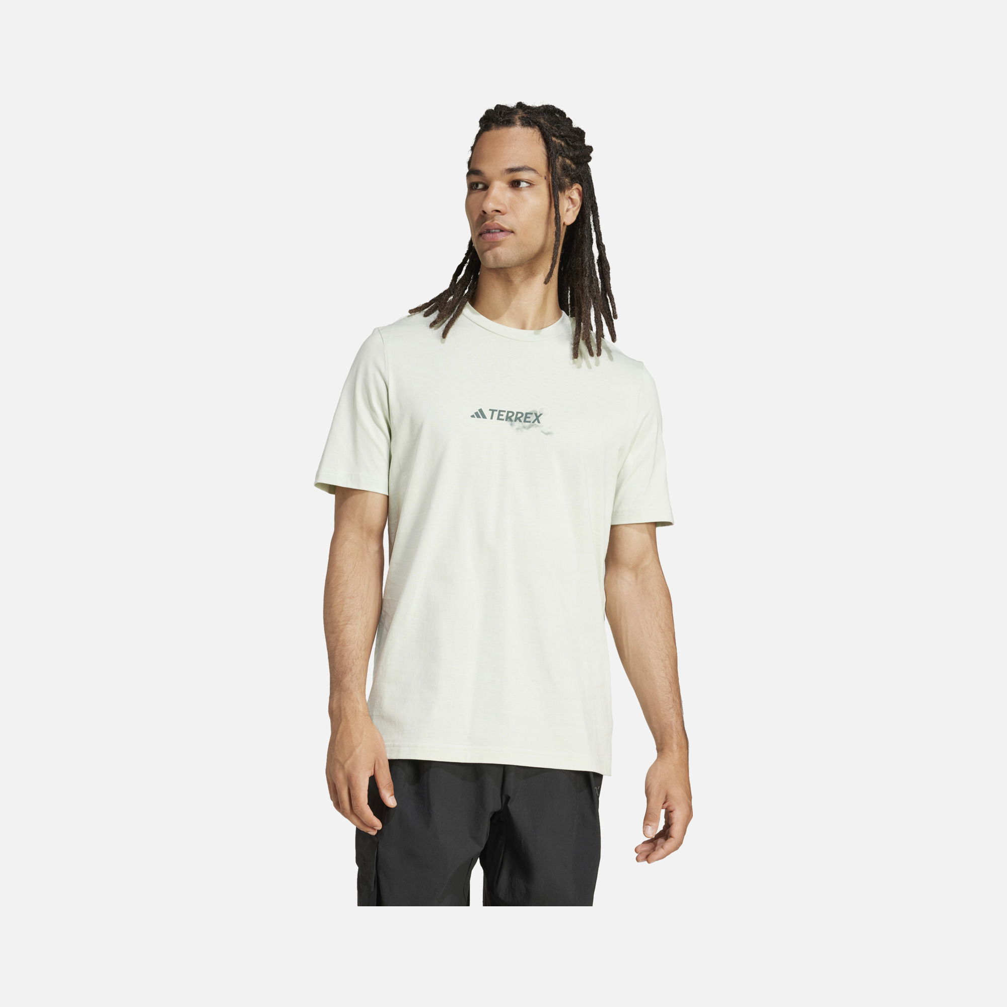 adidas Terrex Run Sun Graphic Hiking Short-Sleeve Erkek Tişört