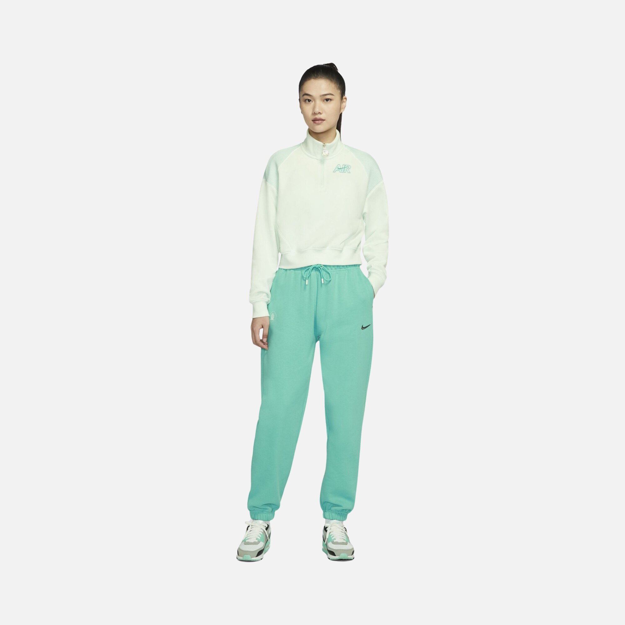 Nike Sportswear Air Cropped Fleece 1/4-Zip Kadın Sweatshirt