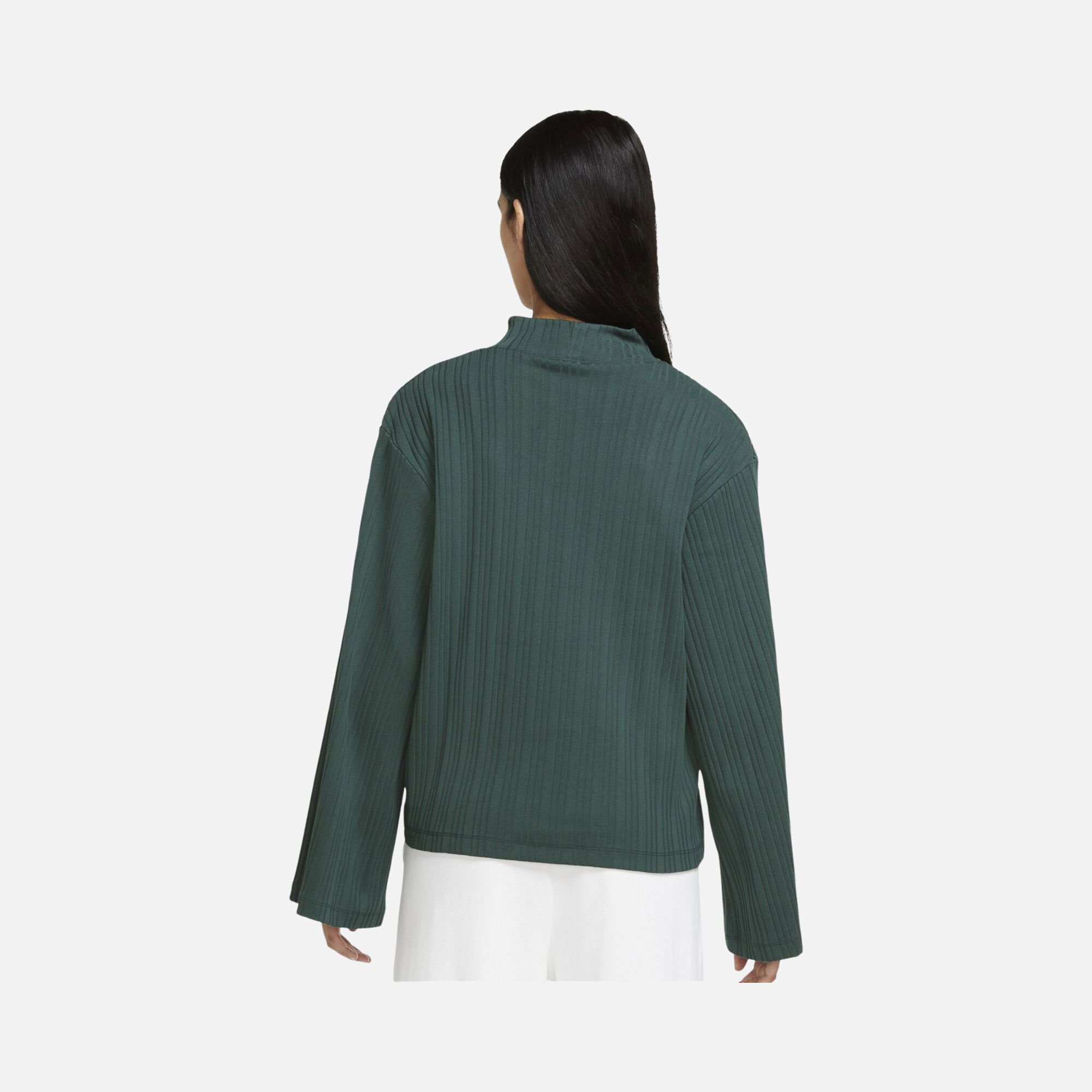 Nike Sportswear Ribbed Jersey Wide Long-Sleeve Kadın Tişört