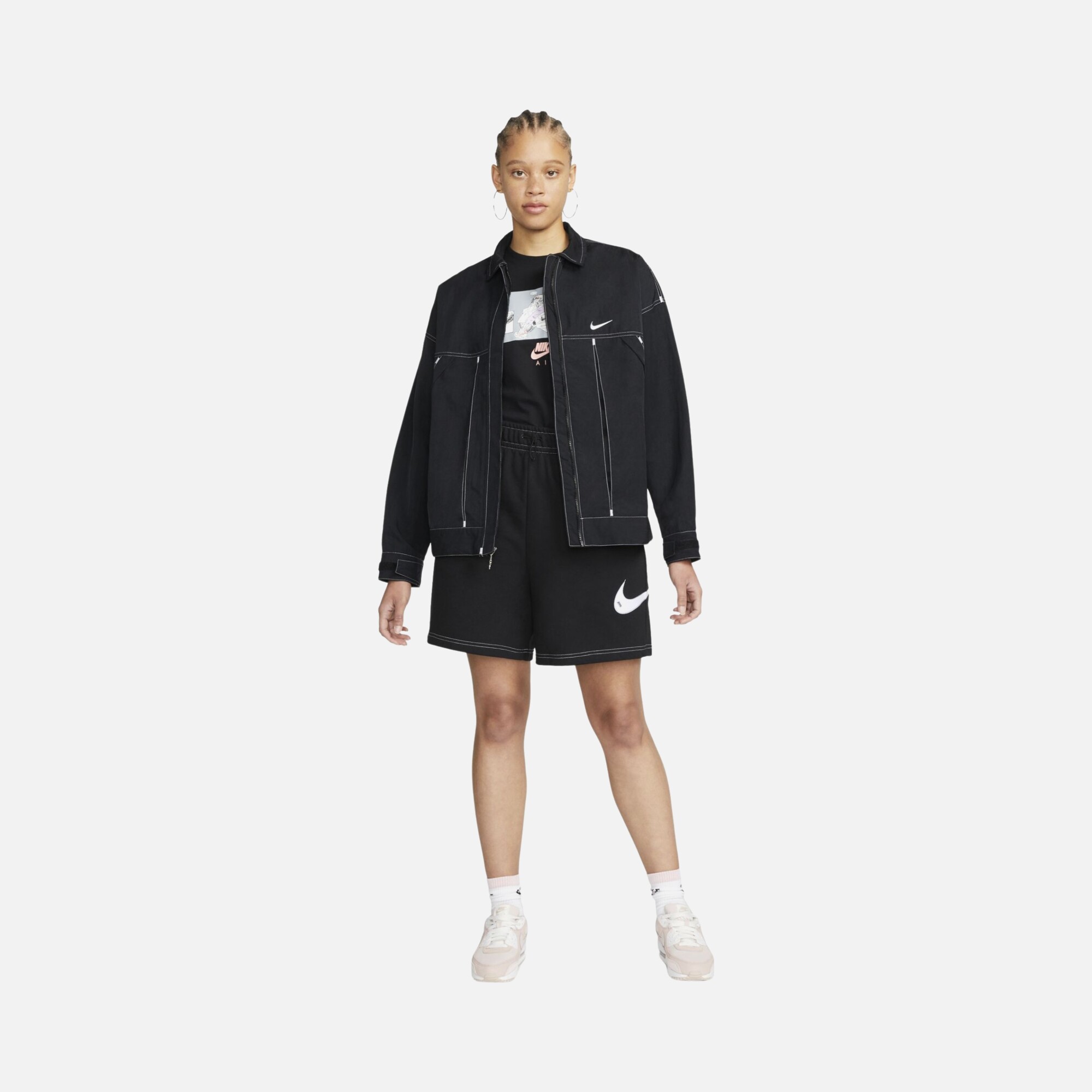Nike Sportswear Swoosh Fleece High-Waisted Kadın Şort