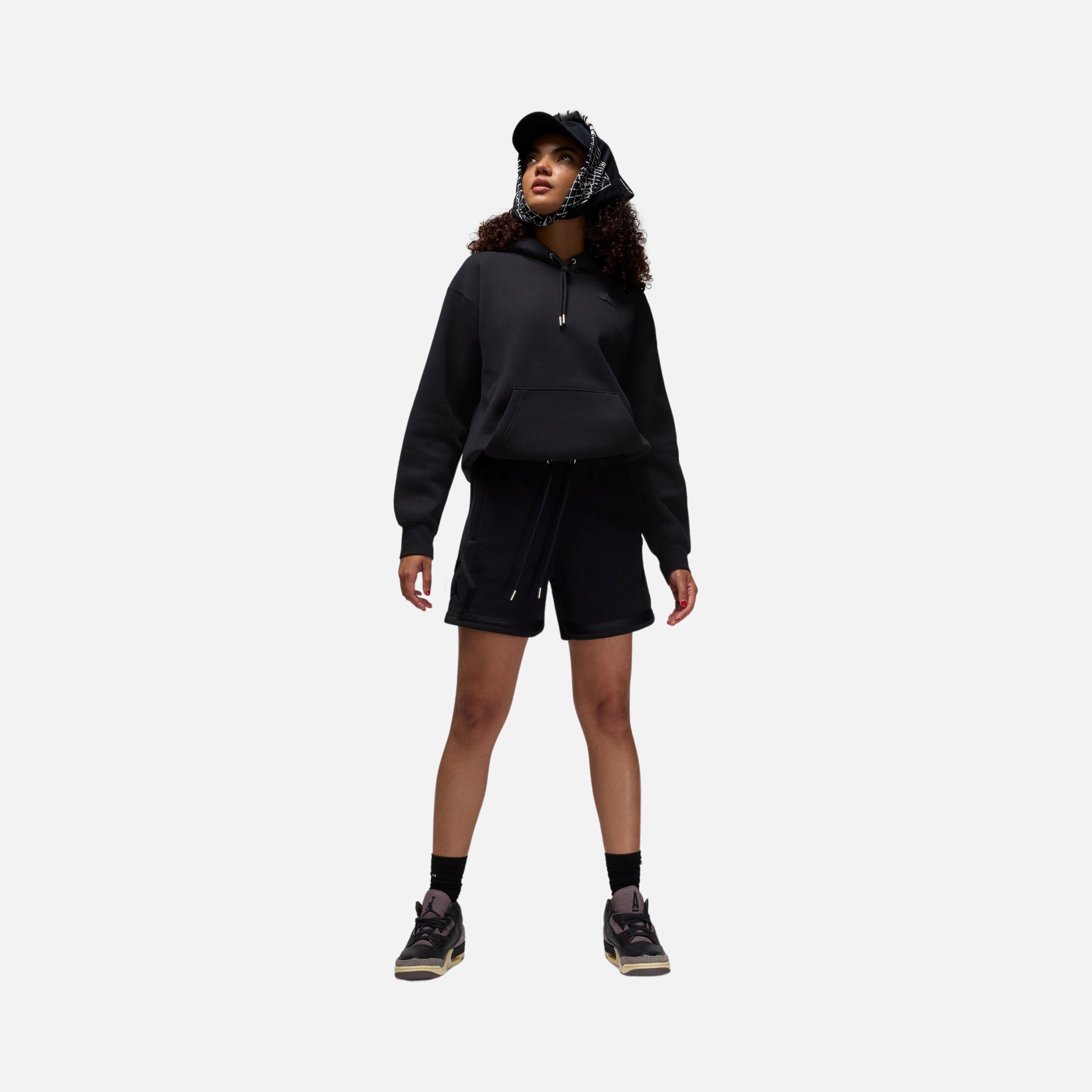Nike Jordan Flight Fleece Satin Lined Pullover Hoodie Kadın Sweatshirt