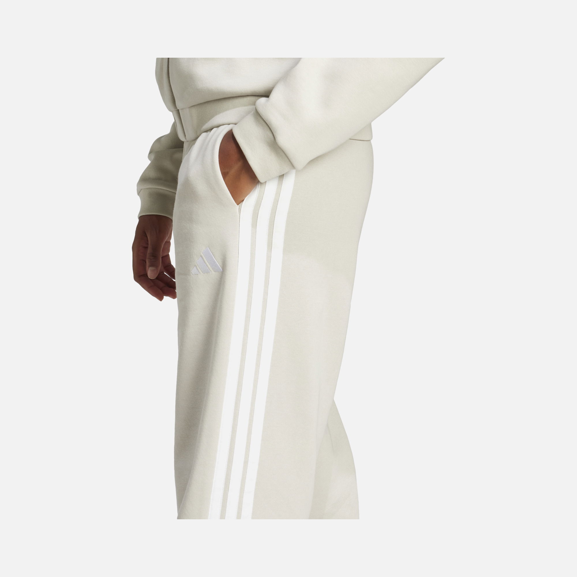 adidas Sportswear Essentials 3-Stripes Open-Hem Fleece High Waist Kadın Eşofman Altı