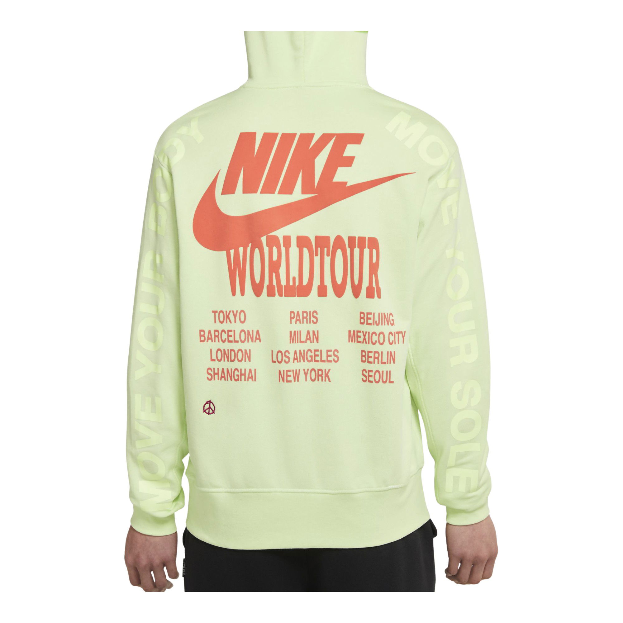 Nike Sportswear Pullover French Terry World Tour Hoodie Erkek Sweatshirt