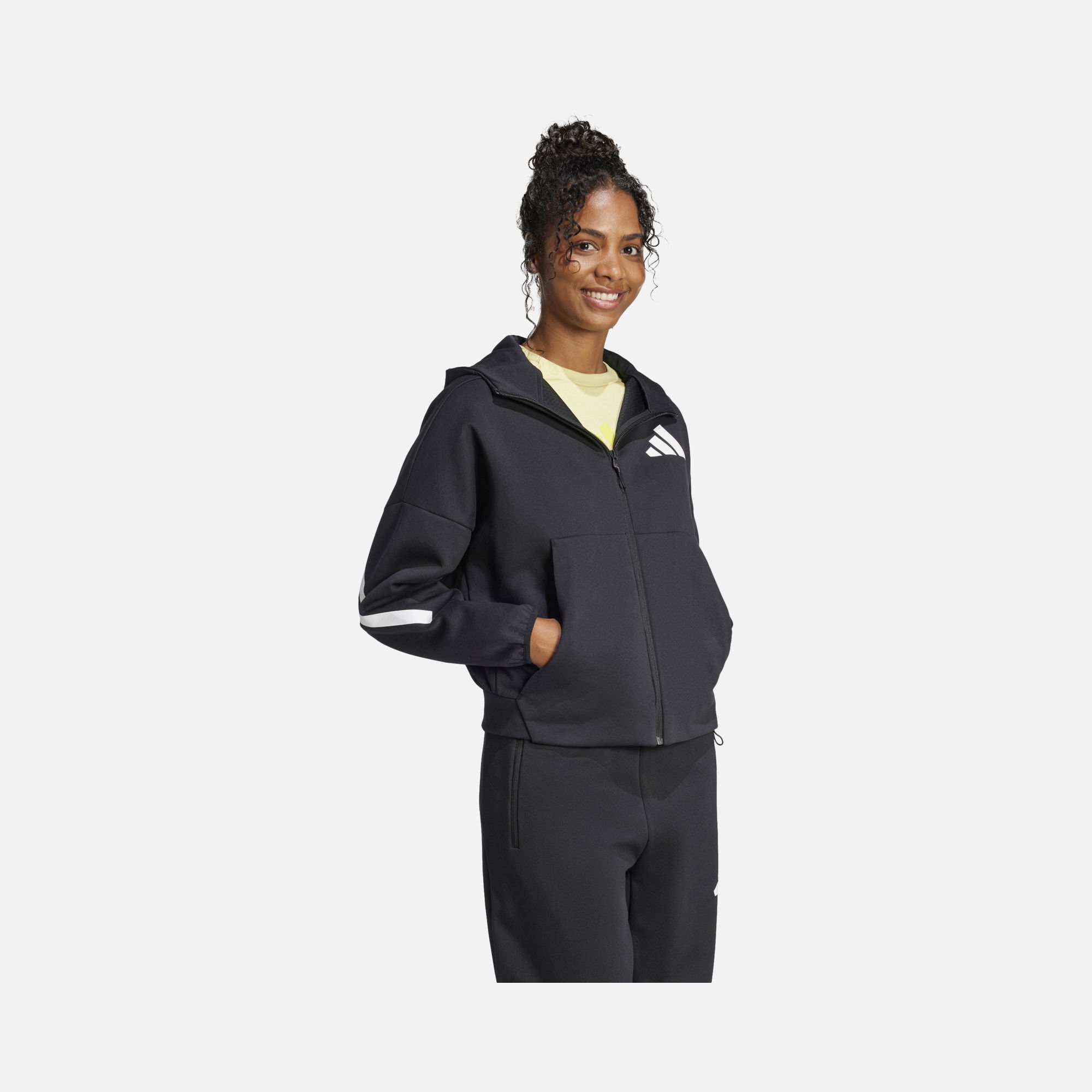adidas Sportswear Z.N.E. Primeknit Fabric Full-Zip Hoodie Kadın Sweatshirt