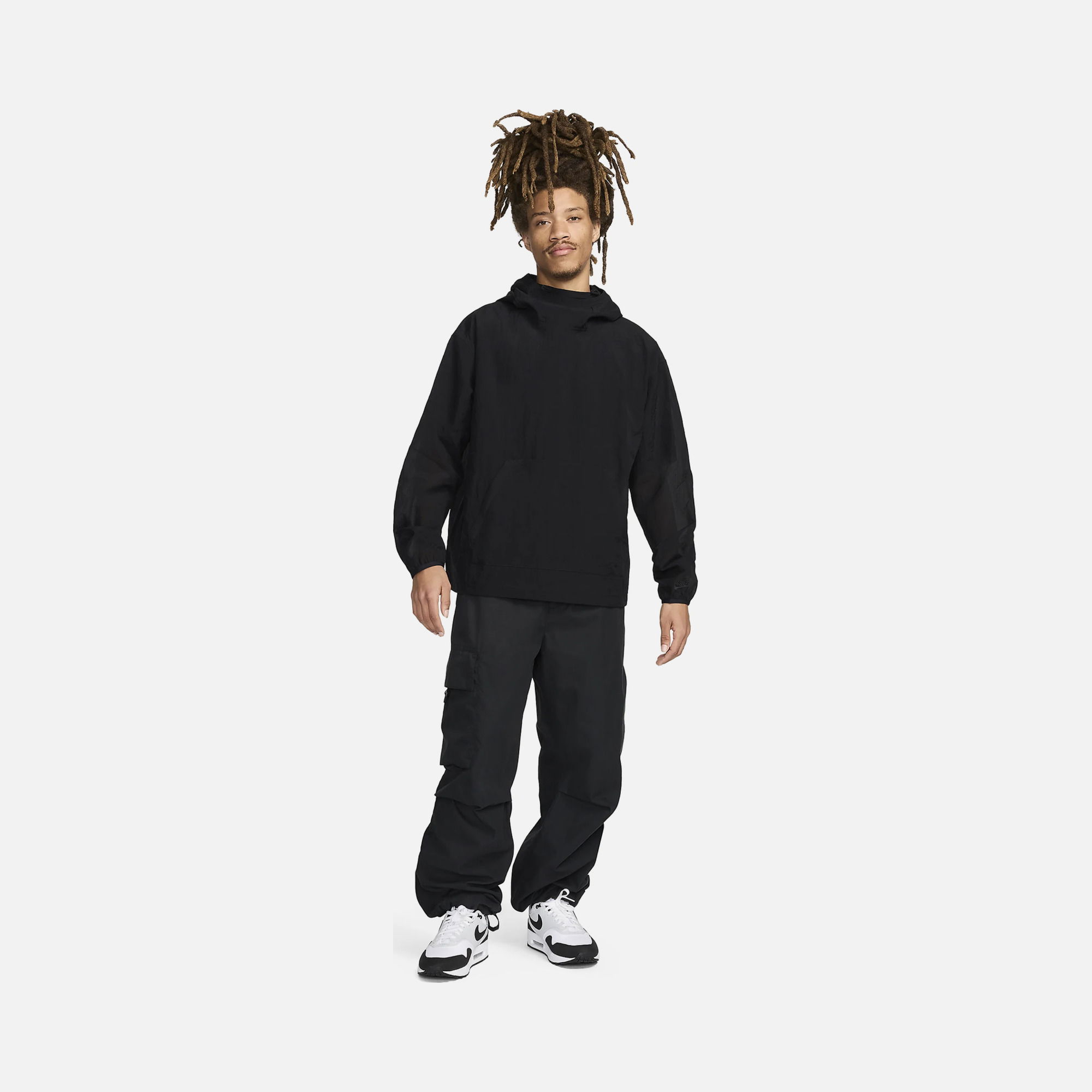 Nike Sportswear Tech Pack Woven Mesh Pullover Adjustable Hoodie Erkek Ceket
