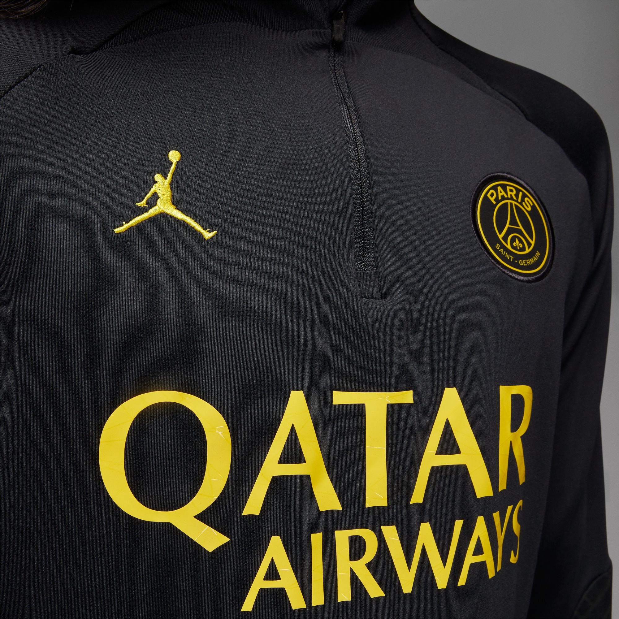 Nike Paris Saint-Germain Strike Jordan Dri-Fit Football Drill 1/2-Zip Long-Sleeve Erkek Tişört
