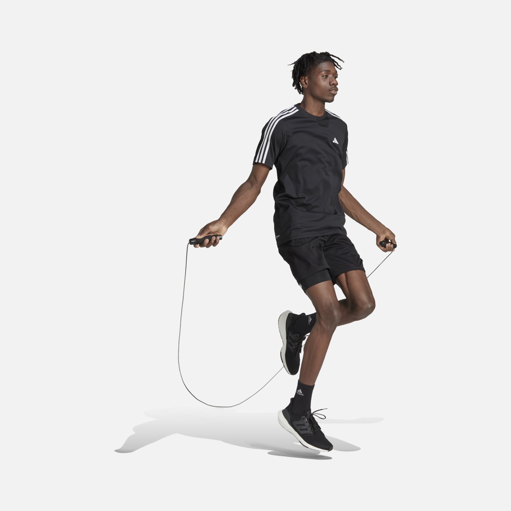adidas Train Essentials 3-Stripes Gym & Training Short-Sleeve Erkek Tişört