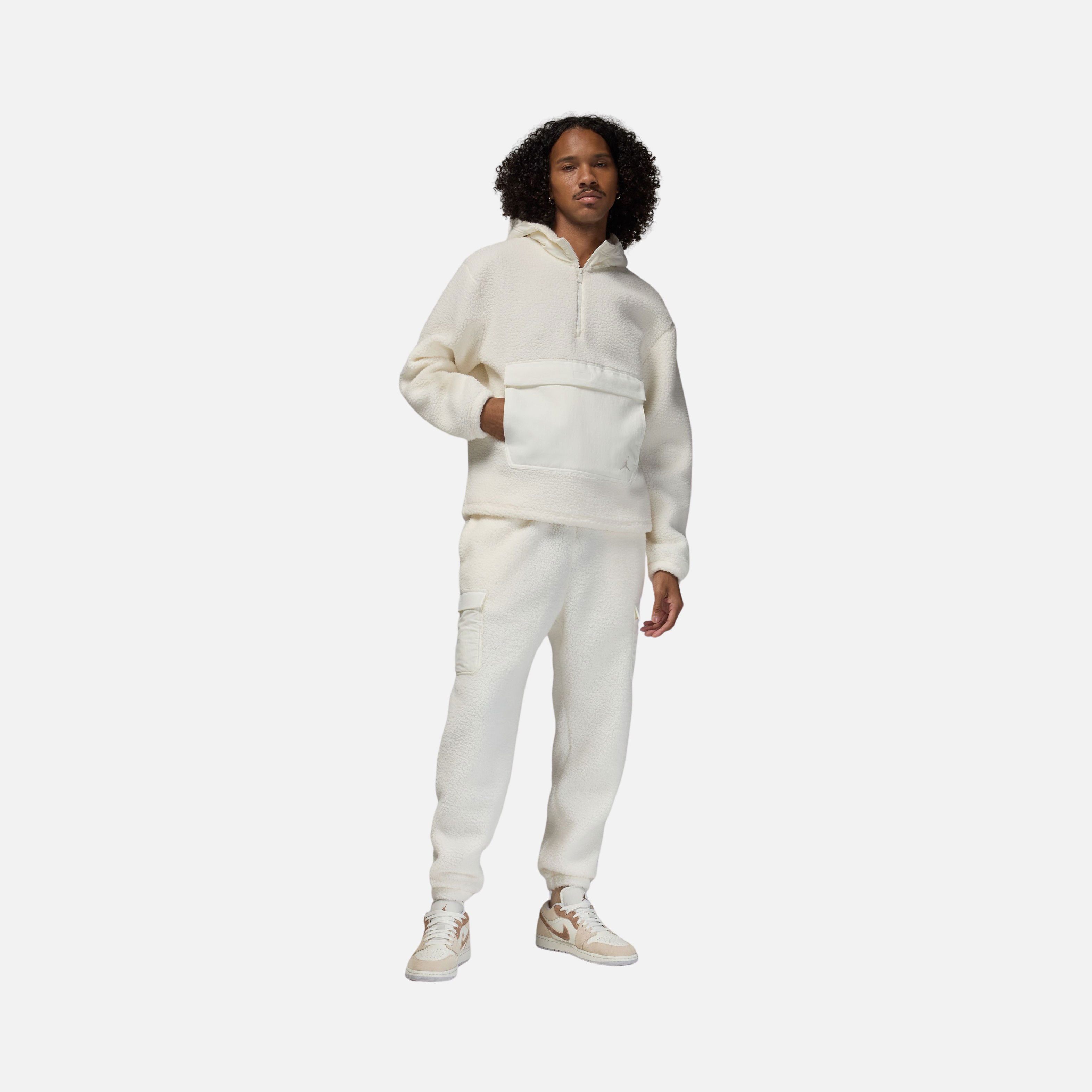 Nike Jordan Flight Sherpa Half-Zip Hoodie Erkek Sweatshirt
