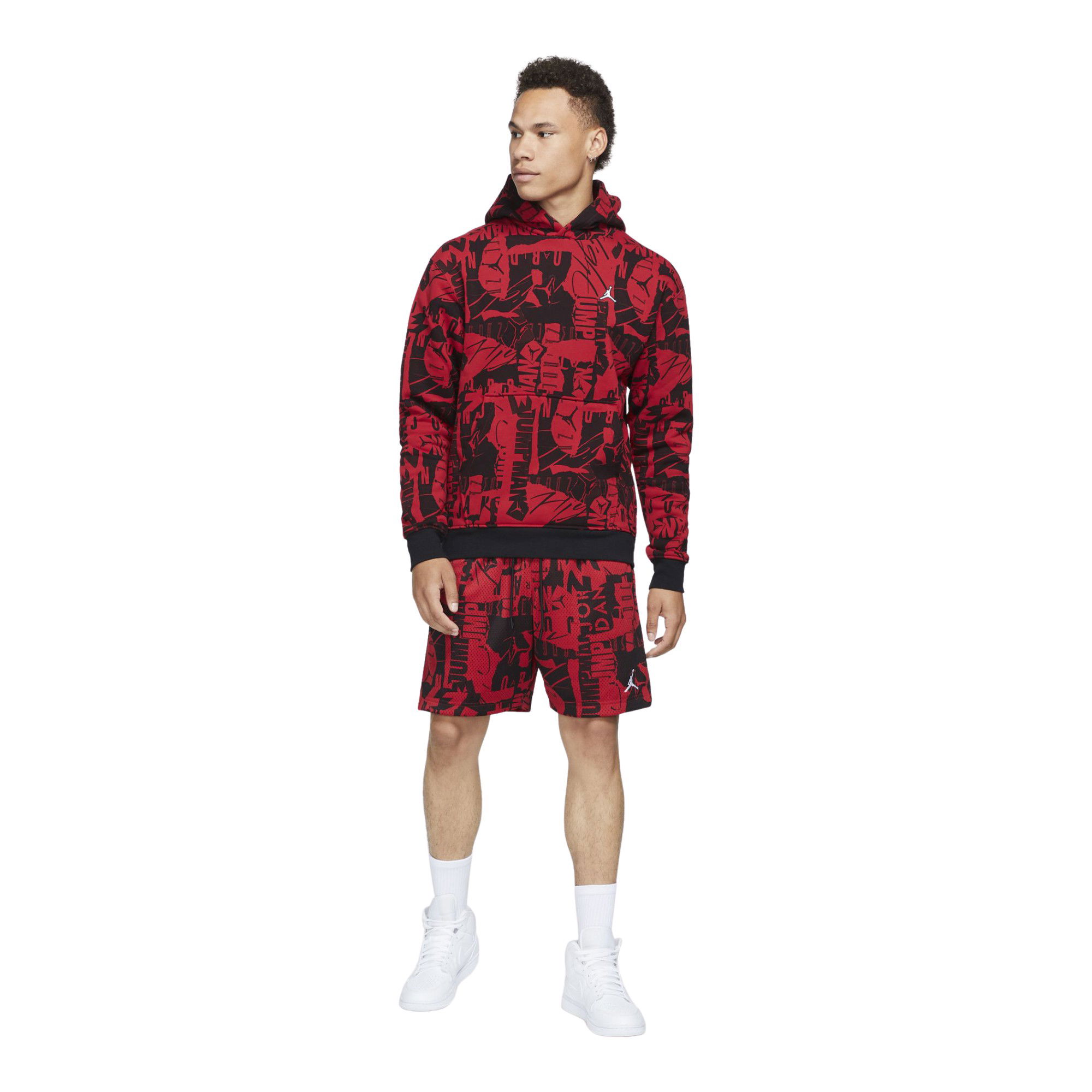 Nike Jordan Essentials Fleece Printed Hoodie Erkek Sweatshirt