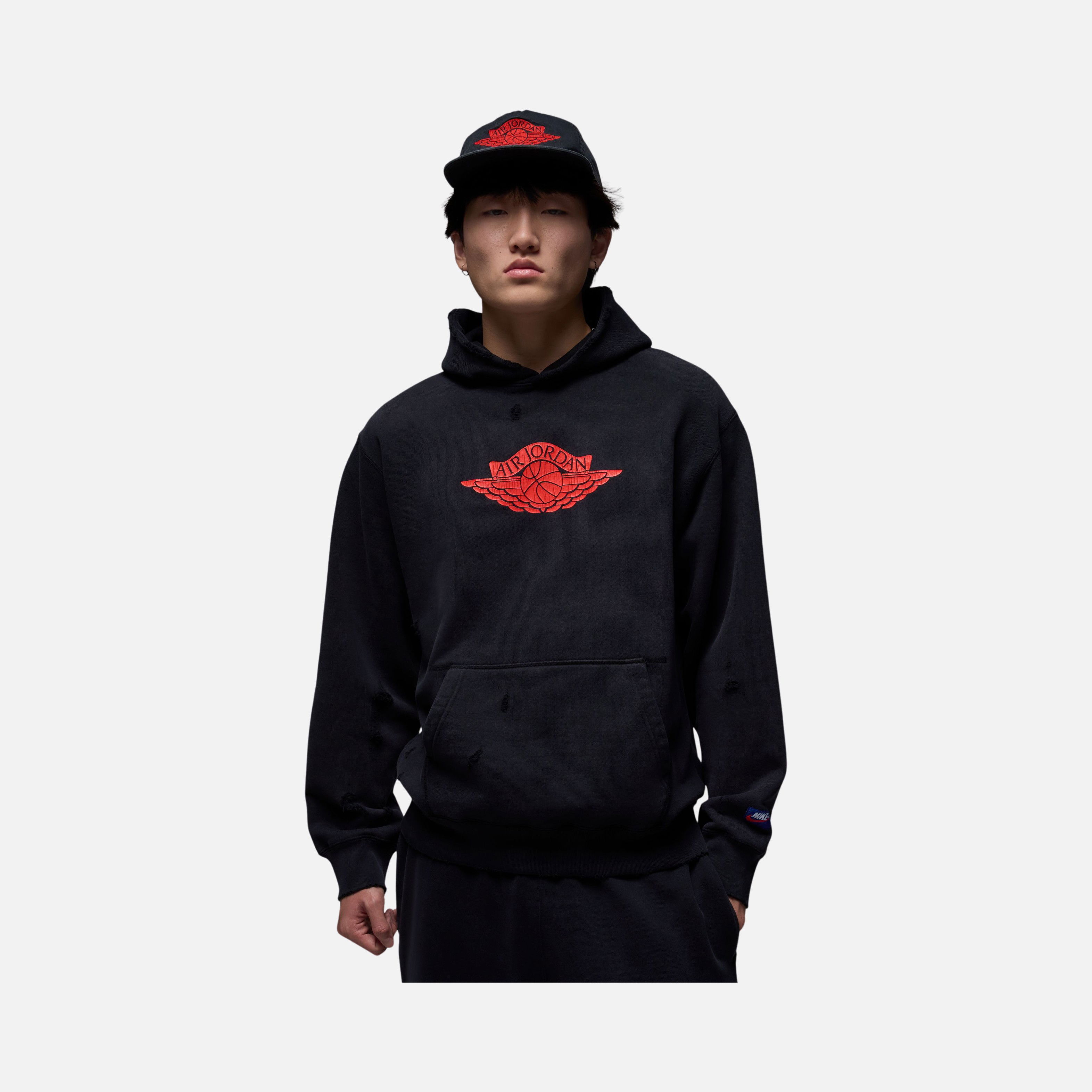 Nike Michael Jordan Rare Air Washed Fabric Fleece Pullover Basketball Hooded Erkek Sweatshirt