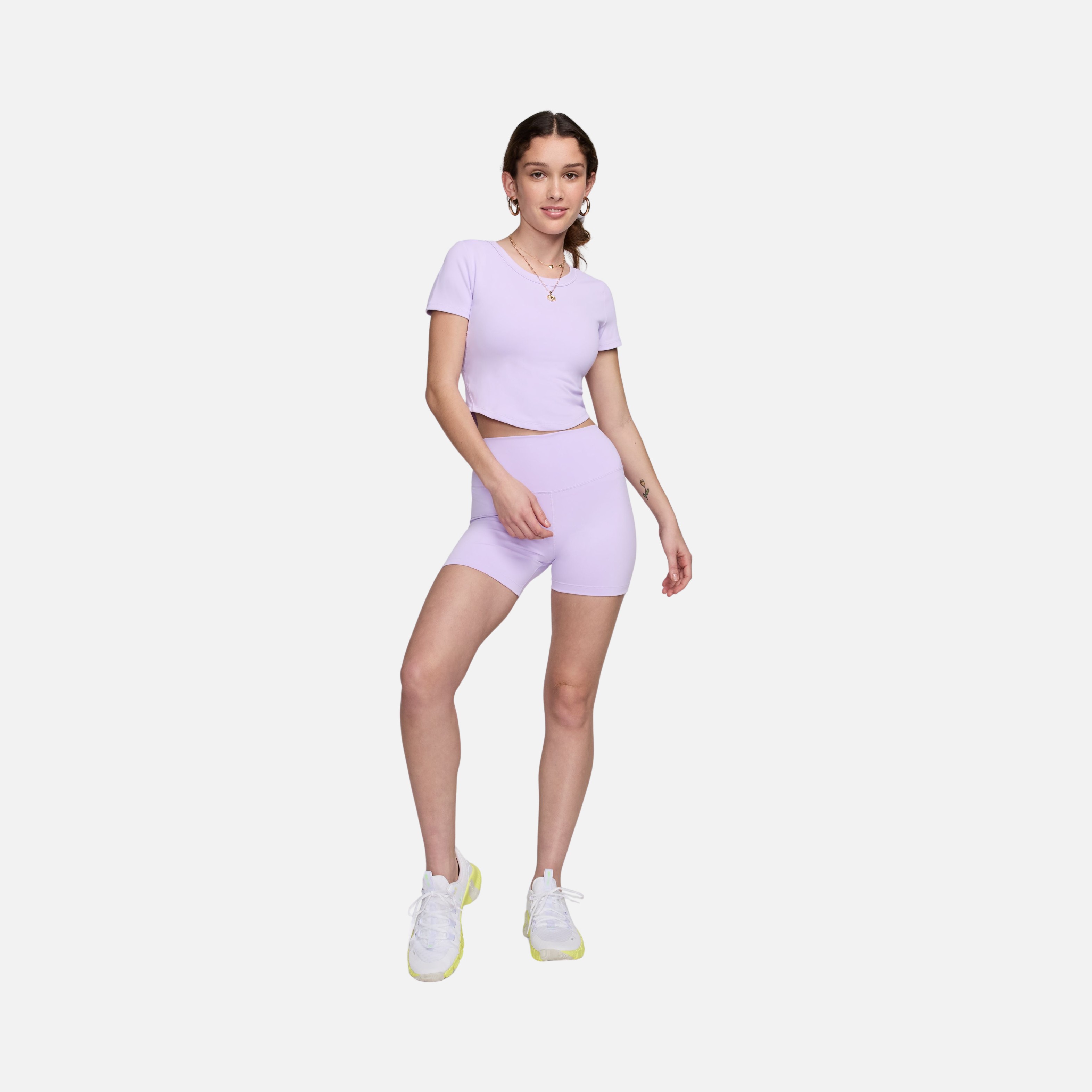Nike One Fitted Dri-Fit Cropped Training Short-Sleeve Kadın Tişört