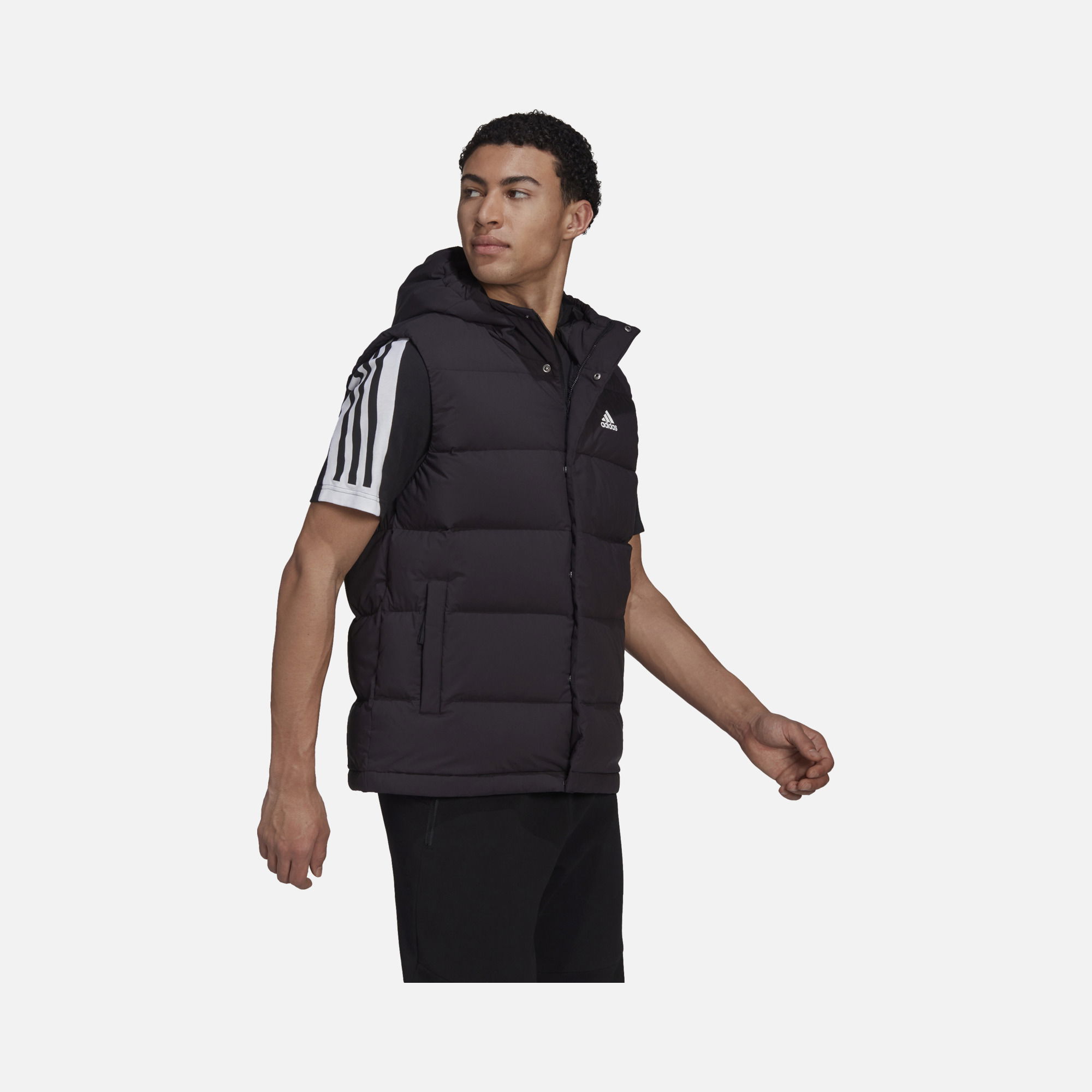 adidas Sportswear Helionic Down Full-Zip Hoodie Erkek Yelek