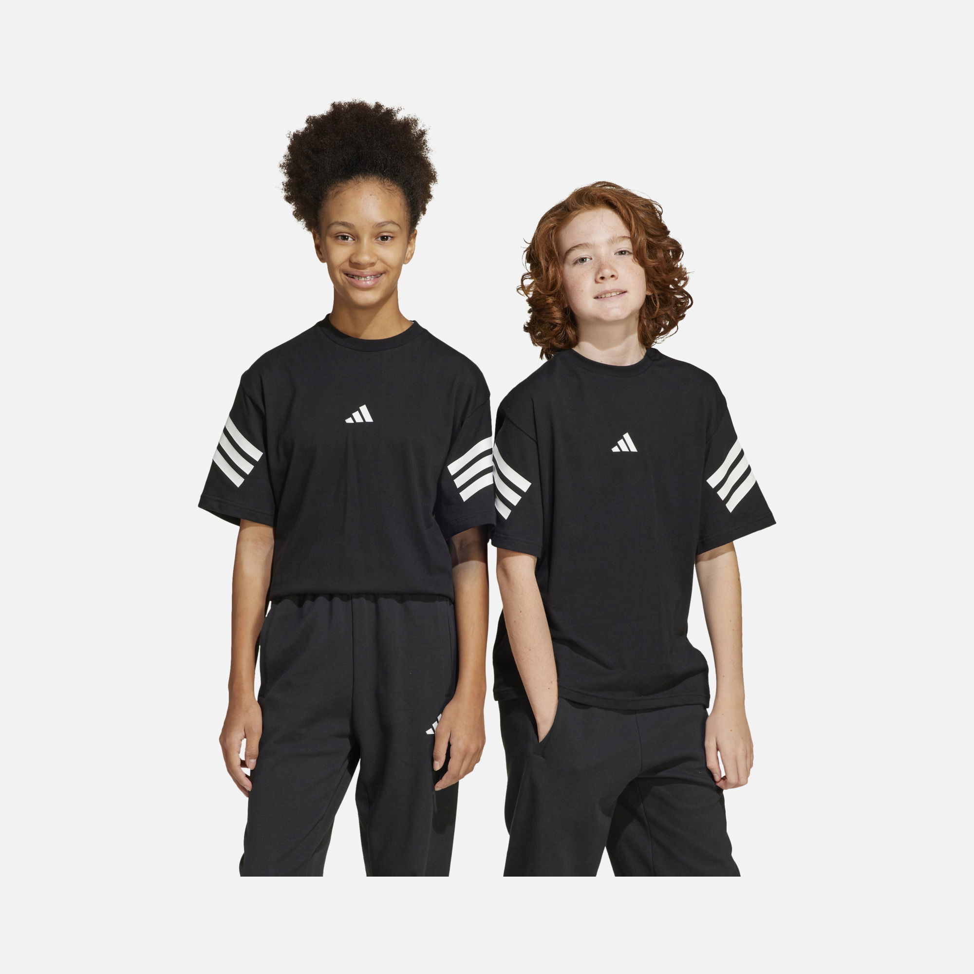 adidas Sportswear Future Icons 3-Stripes & 3-Bar Logo Detail Short-Sleeve Çocuk Tişört