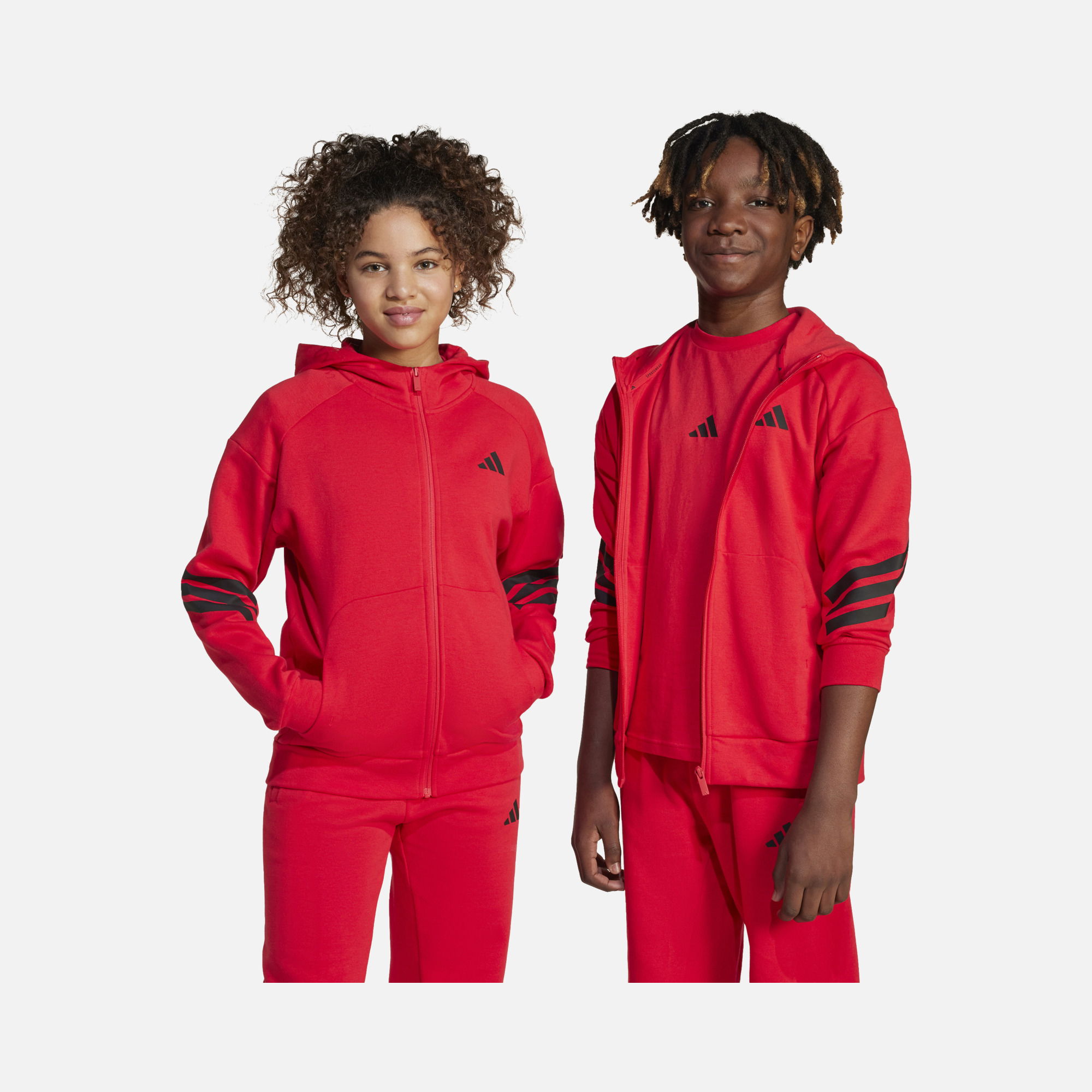 adidas Sportswear Future Icons 3-Stripes Regular- Fit Full-Zip Hooded Çocuk Sweatshirt