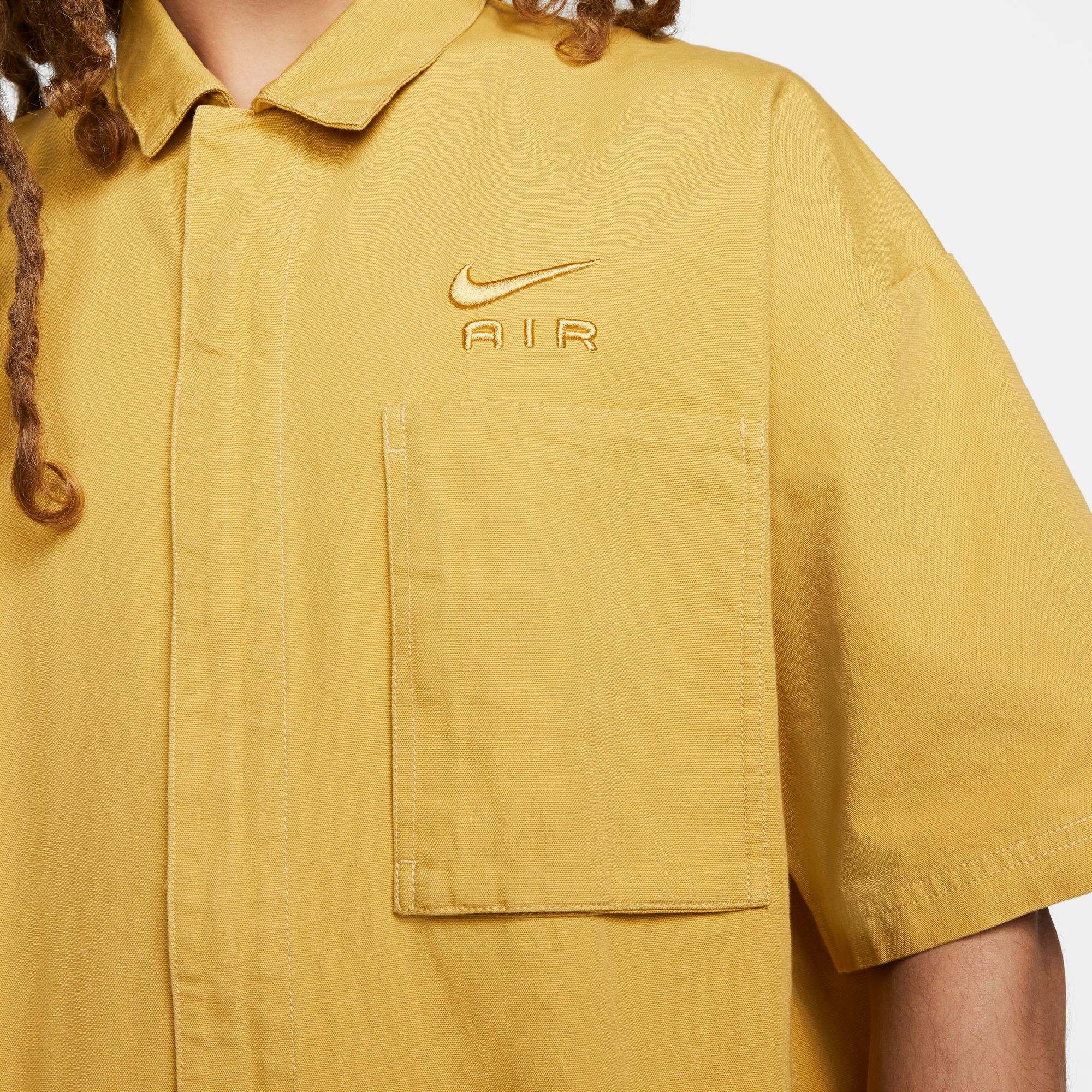 Nike Sportswear Air Woven Over Full-Zip Short-Sleeve Erkek Gömlek
