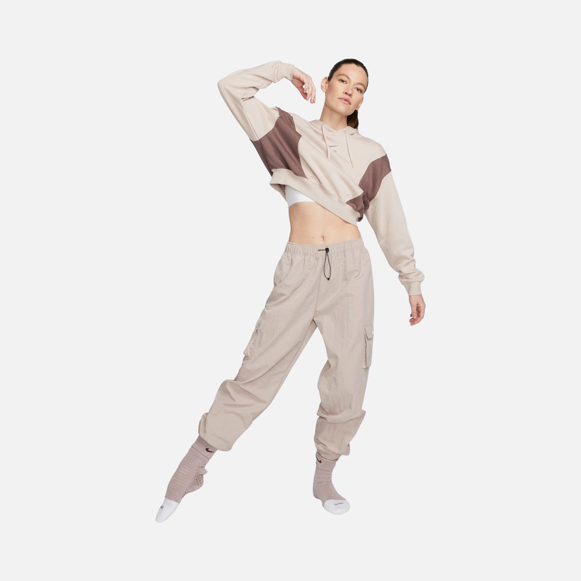 Nike Sportswear Air Oversized Crop Fleece Hoodie Kadın Sweatshirt
